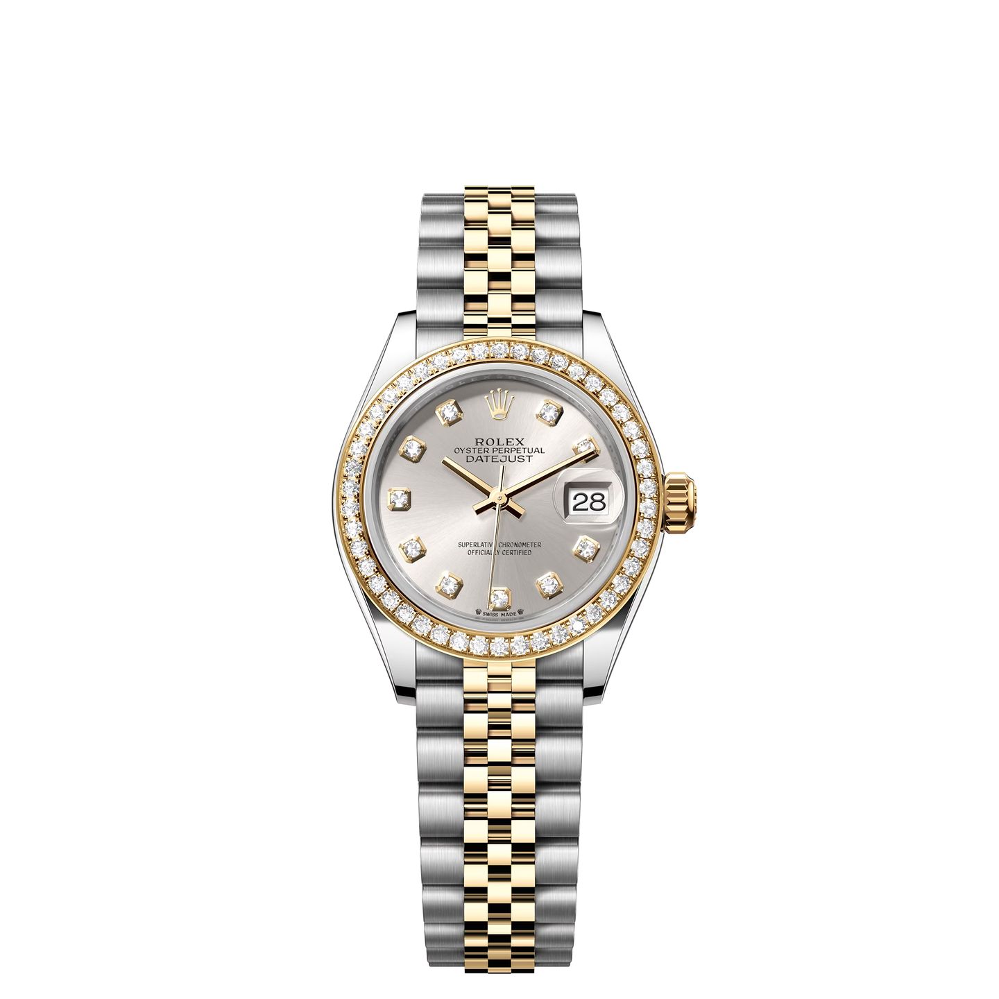 Rolex Lady-Datejust 279383RBR (2024) - Zilver wijzerplaat 28mm Goud/Staal (1/1)