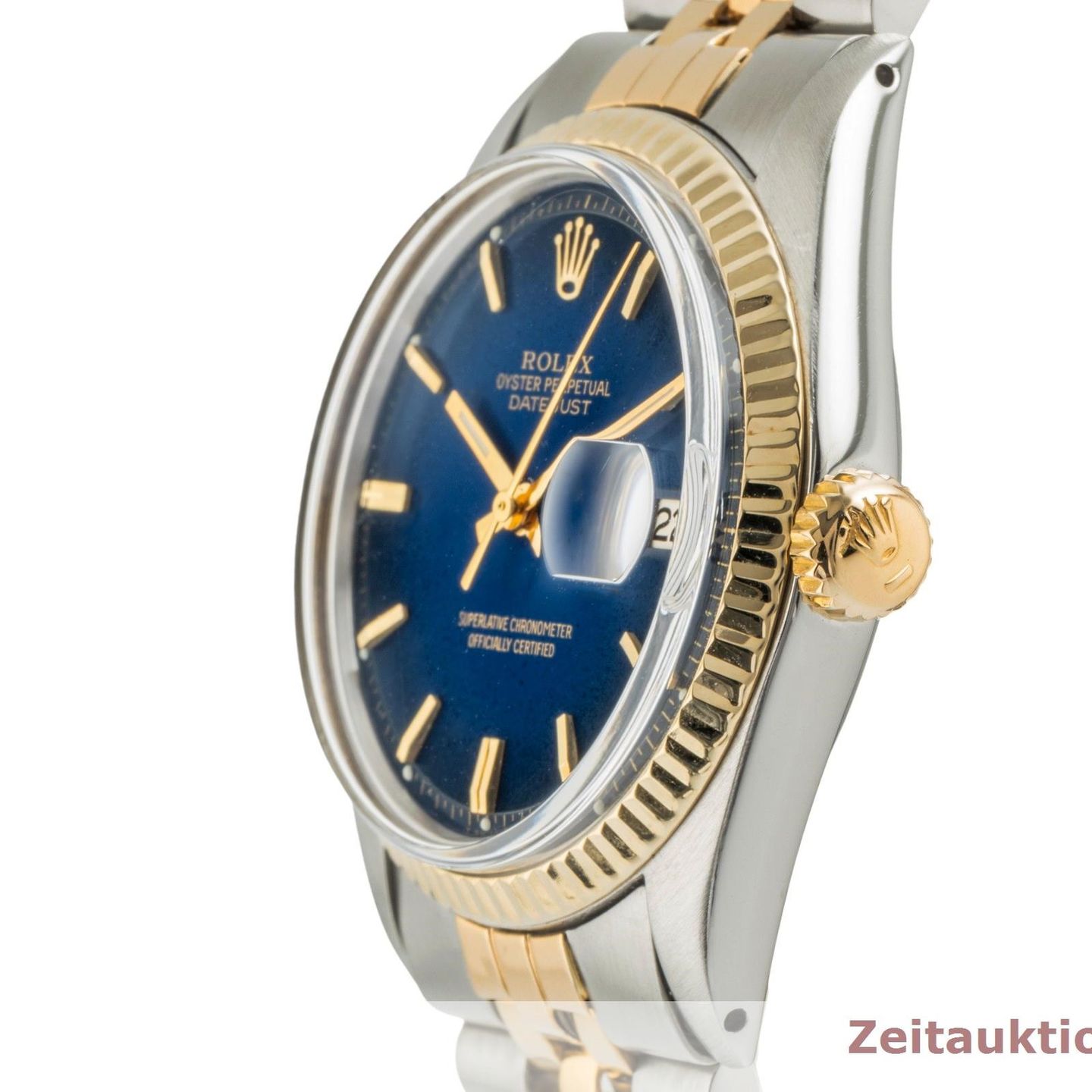 Rolex Datejust 1601 (1975) - Blue dial 36 mm Gold/Steel case (6/8)