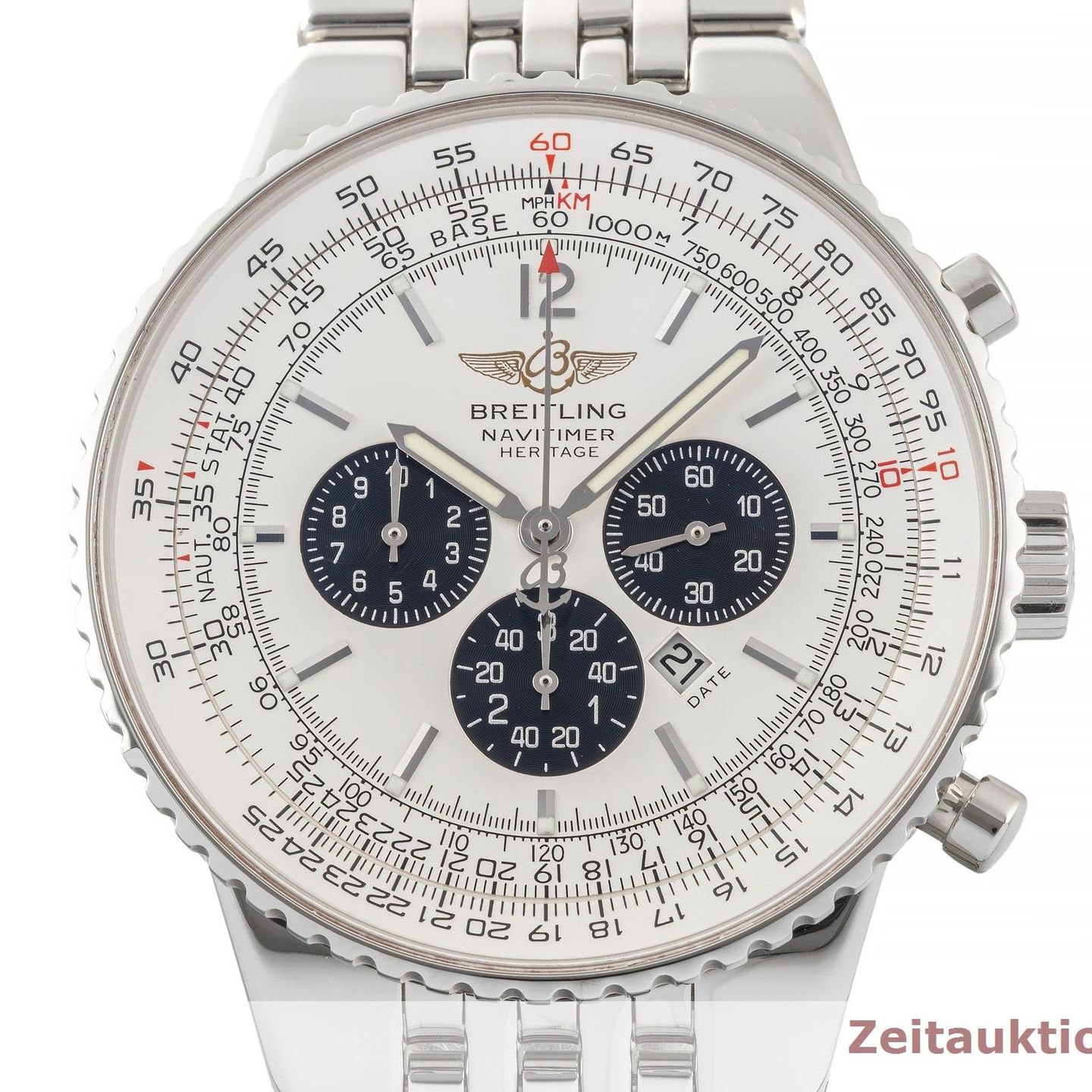 Breitling Navitimer Heritage A35340 (2004) - Silver dial 43 mm Steel case (8/8)