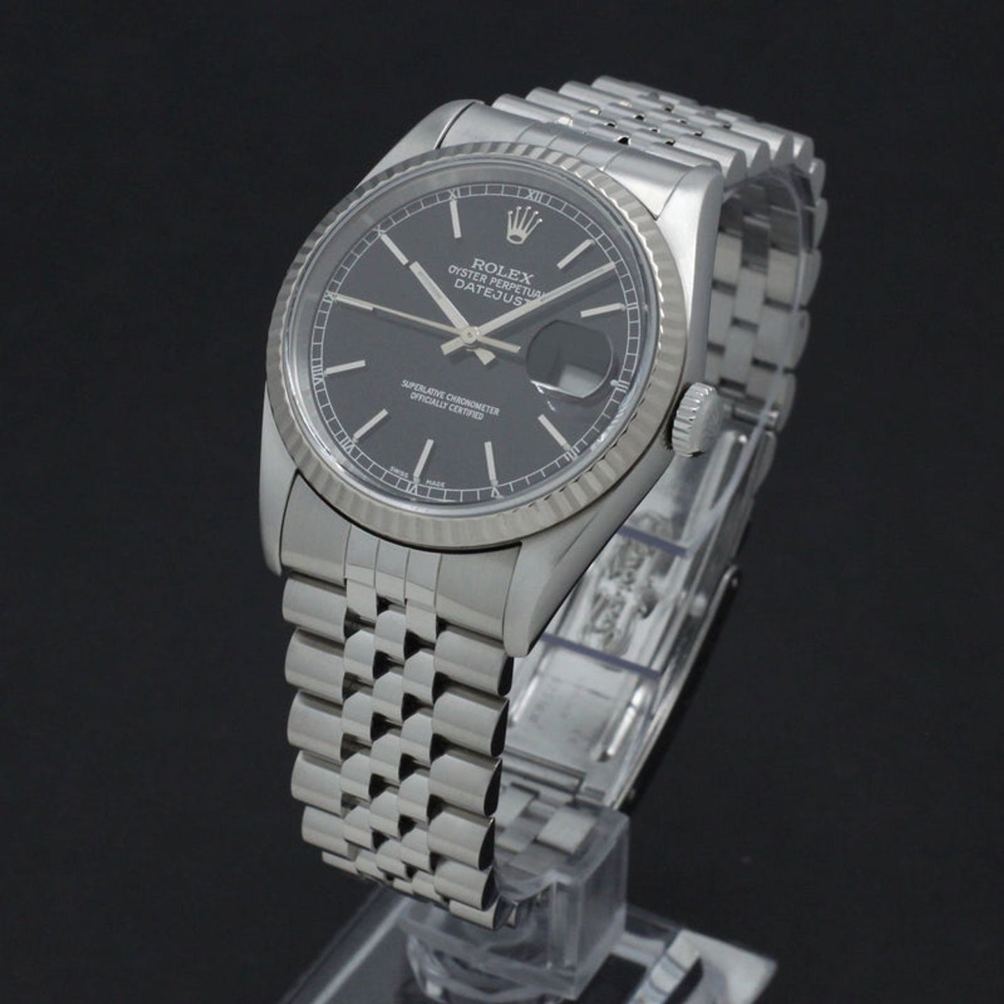 Rolex Datejust 36 16234 (2000) - Zwart wijzerplaat 36mm Staal (2/7)