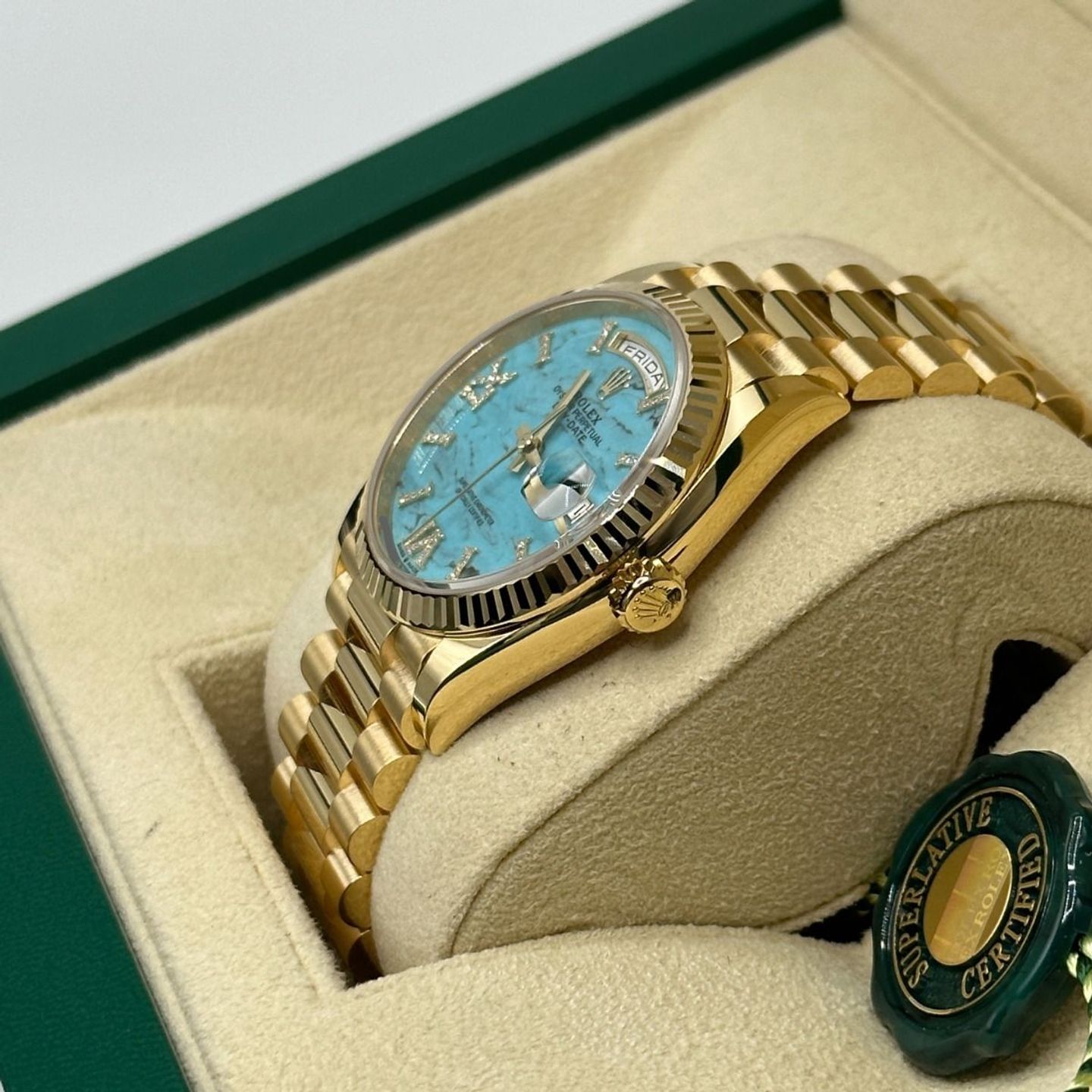 Rolex Day-Date 36 128238 (2024) - Blauw wijzerplaat 36mm Geelgoud (6/8)