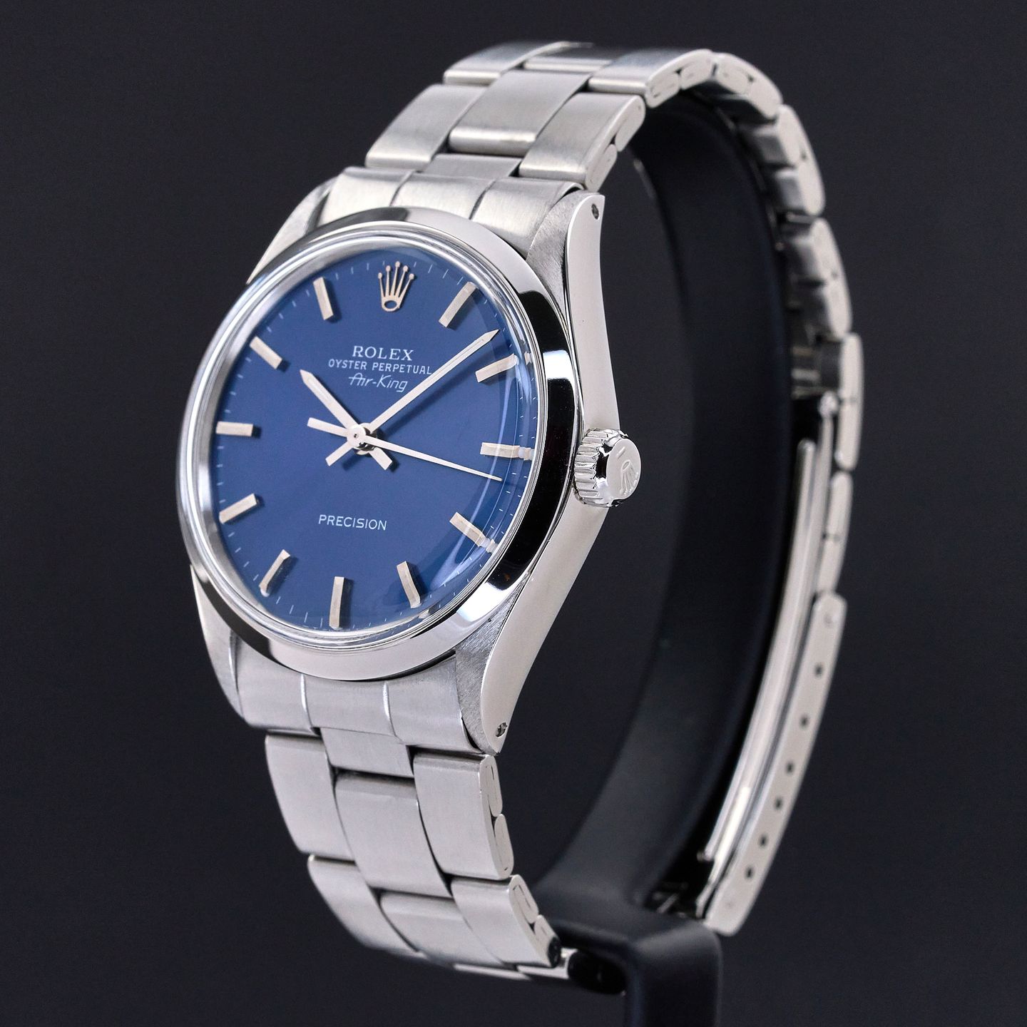 Rolex Air-King 5500 (1978) - Blue dial 34 mm Steel case (4/8)