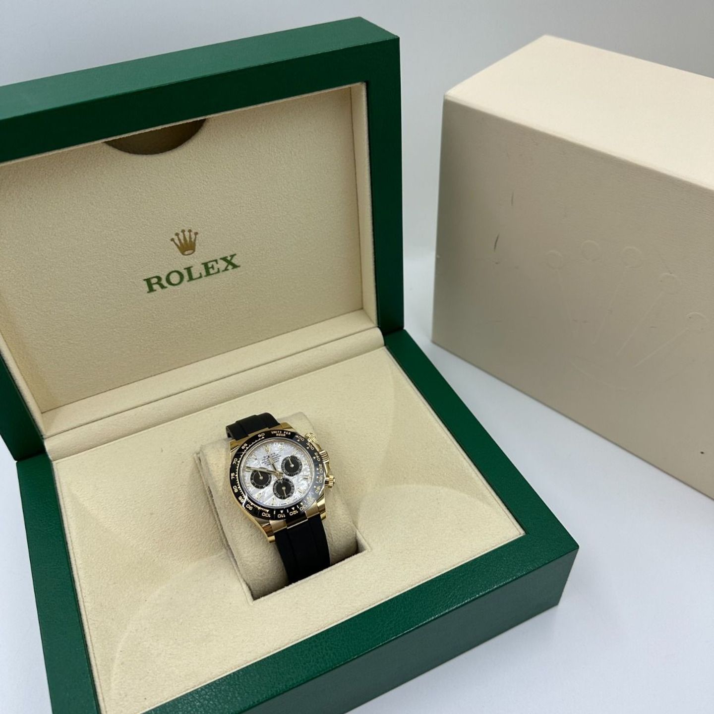 Rolex Daytona 116518LN (2023) - Wit wijzerplaat 40mm Geelgoud (3/8)