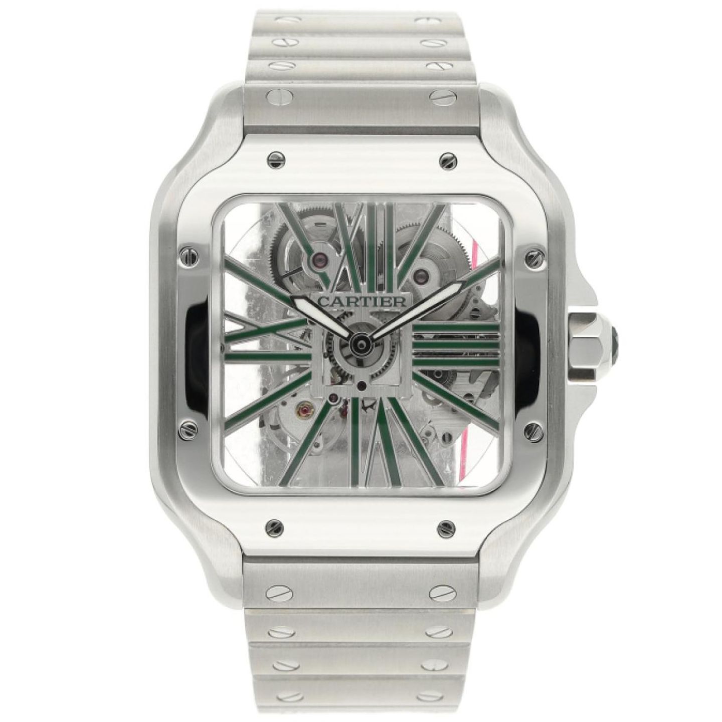 Cartier Santos WHSA0028 (2022) - Transparent dial 48 mm Steel case (1/5)