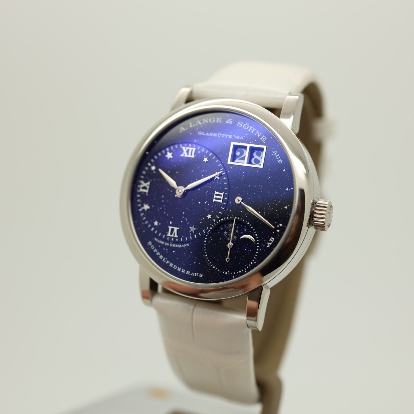 A. Lange & Söhne Little Lange 1 182.086 (2023) - Blauw wijzerplaat 37mm Witgoud (5/8)