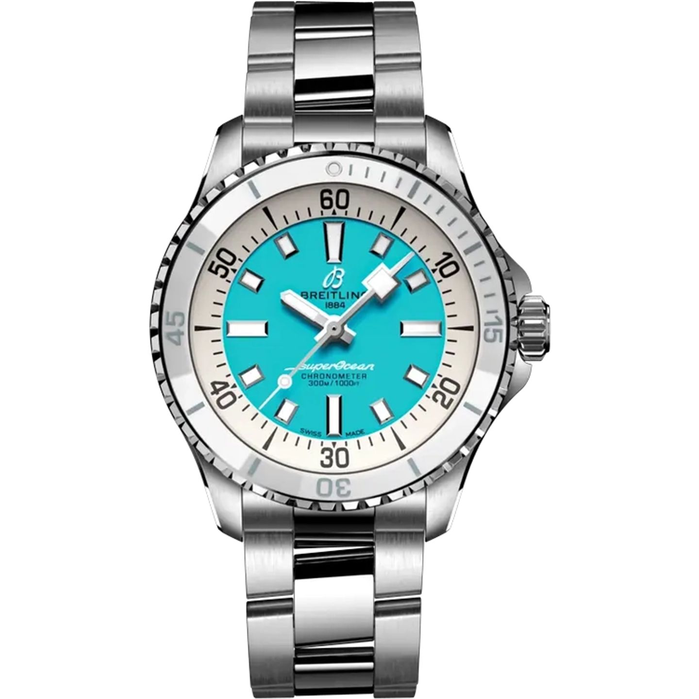 Breitling Superocean A17377211C1A1 (2022) - Turquoise dial 36 mm Steel case (1/1)