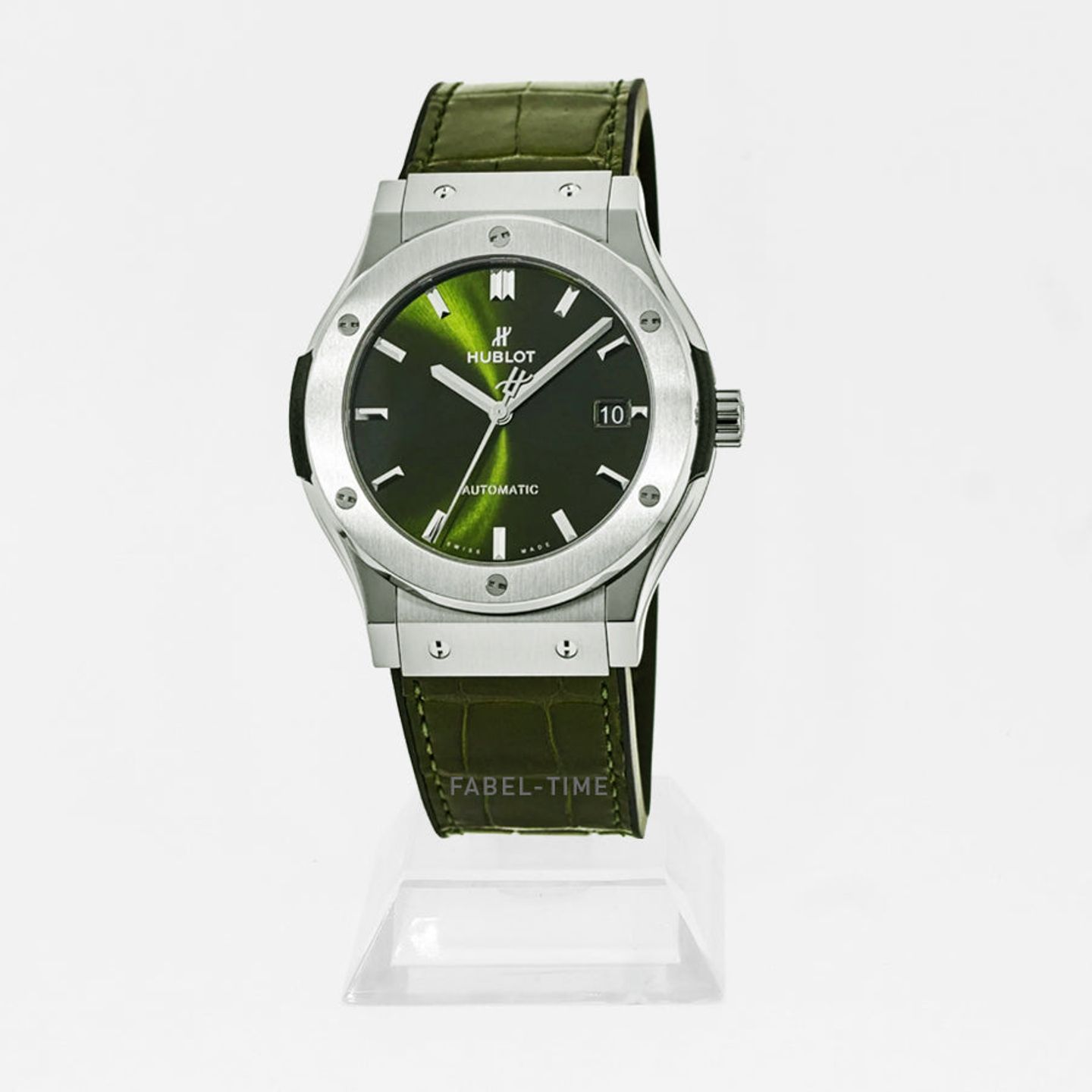 Hublot Classic Fusion Quartz 581.NX.8970.LR (2025) - Green dial 33 mm Titanium case (1/1)