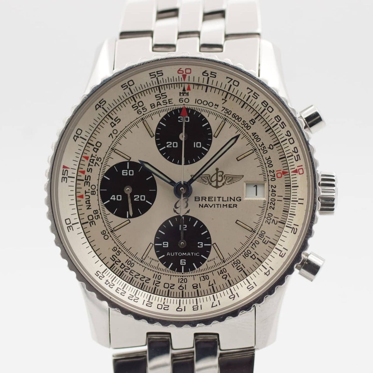 Breitling Old Navitimer A1302212 (1996) - Silver dial 41 mm Steel case (1/8)