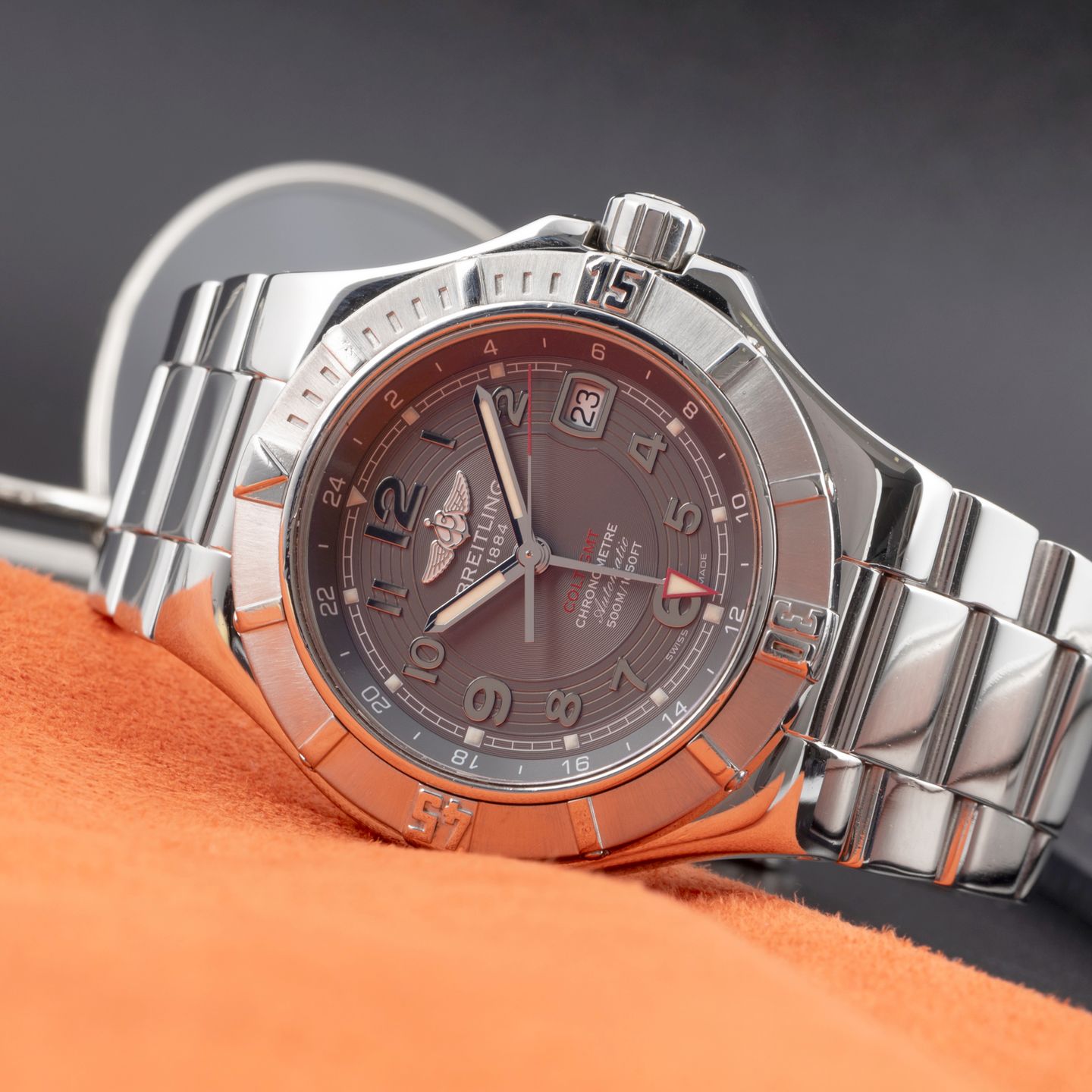 Breitling Colt GMT+ A3237011/F543 (Unknown (random serial)) - Grey dial 41 mm Steel case (2/8)