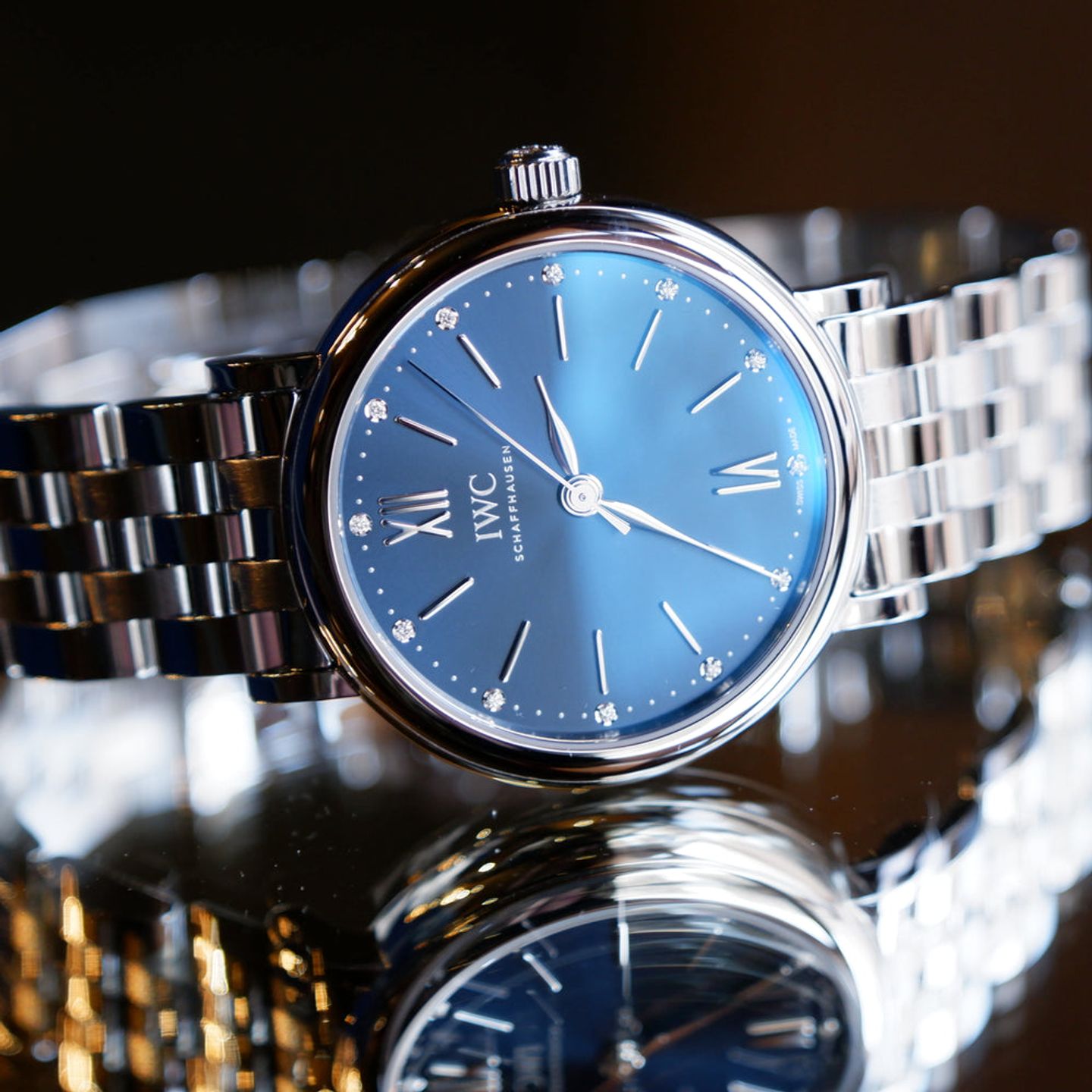 IWC Portofino Automatic IW357413 (2026) - Blauw wijzerplaat 34mm Staal (1/2)