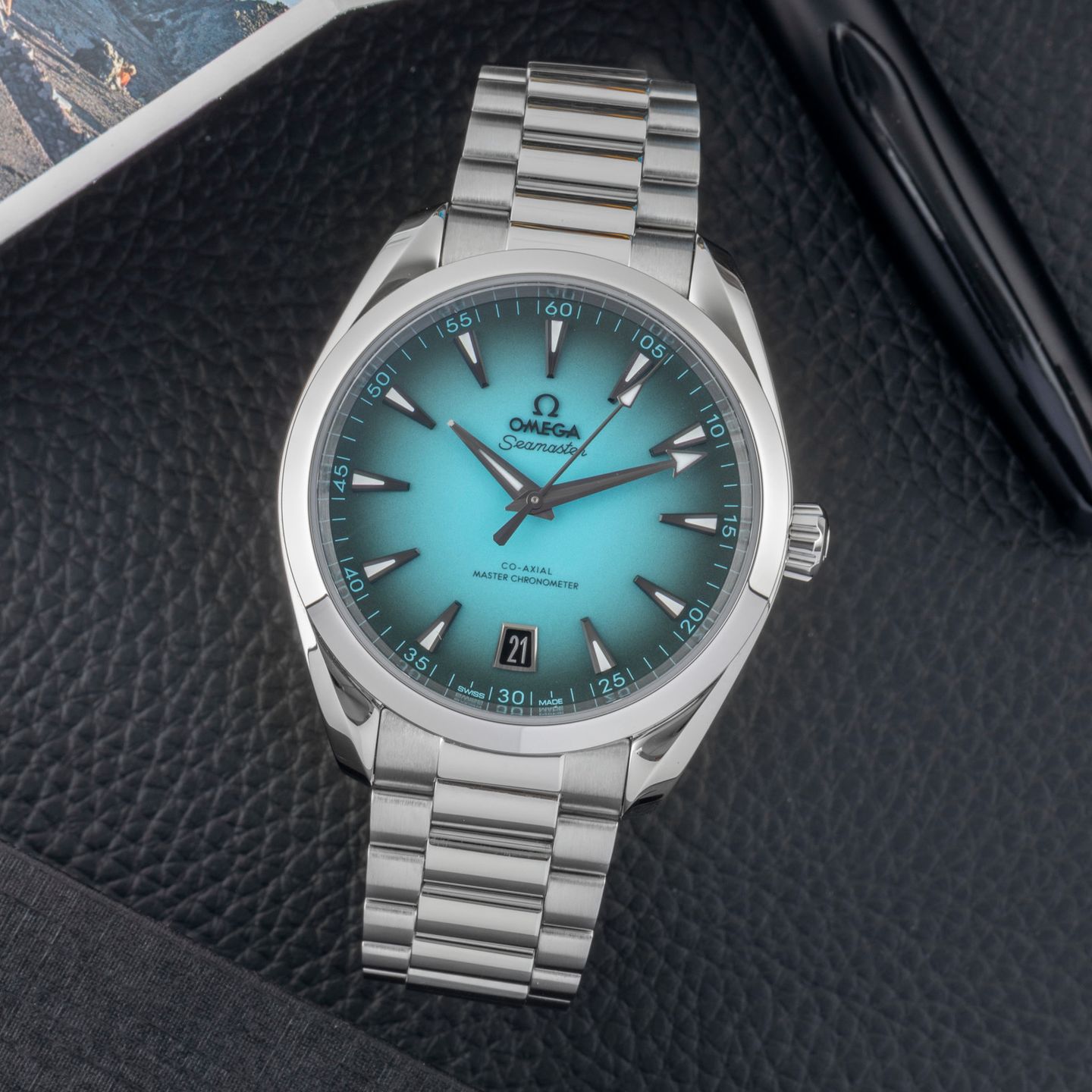 Omega Seamaster Aqua Terra 220.10.41.21.03.006 (Unknown (random serial)) - Turquoise dial 41 mm Steel case (1/8)