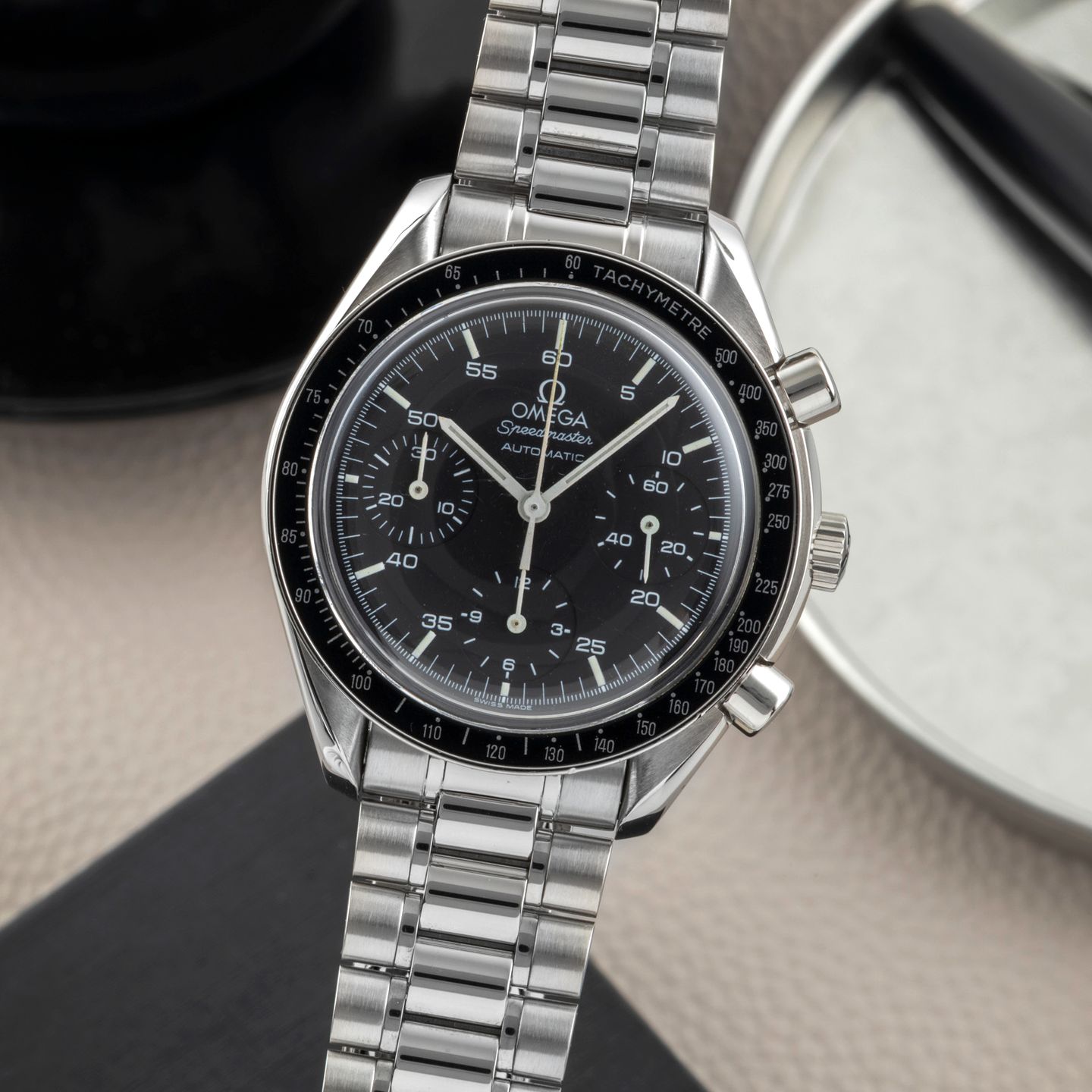 Omega Speedmaster Reduced 3510.50.00 (Unknown (random serial)) - Black dial 39 mm Steel case (3/8)