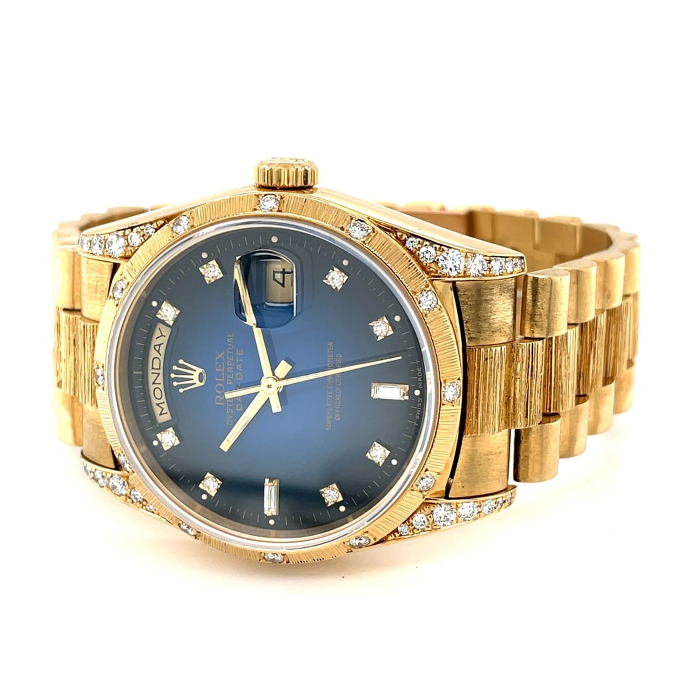 Rolex Day-Date 36 18338 (1991) - Blue dial 36 mm Yellow Gold case (6/8)