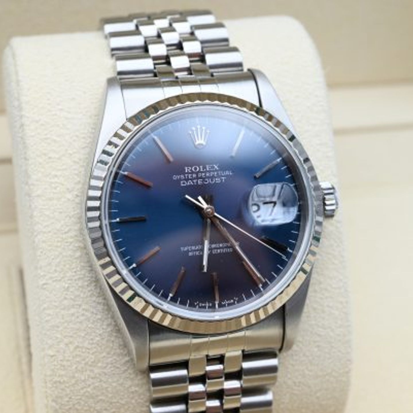 Rolex Datejust 36 16234 (1993) - Blue dial 36 mm Steel case (6/8)