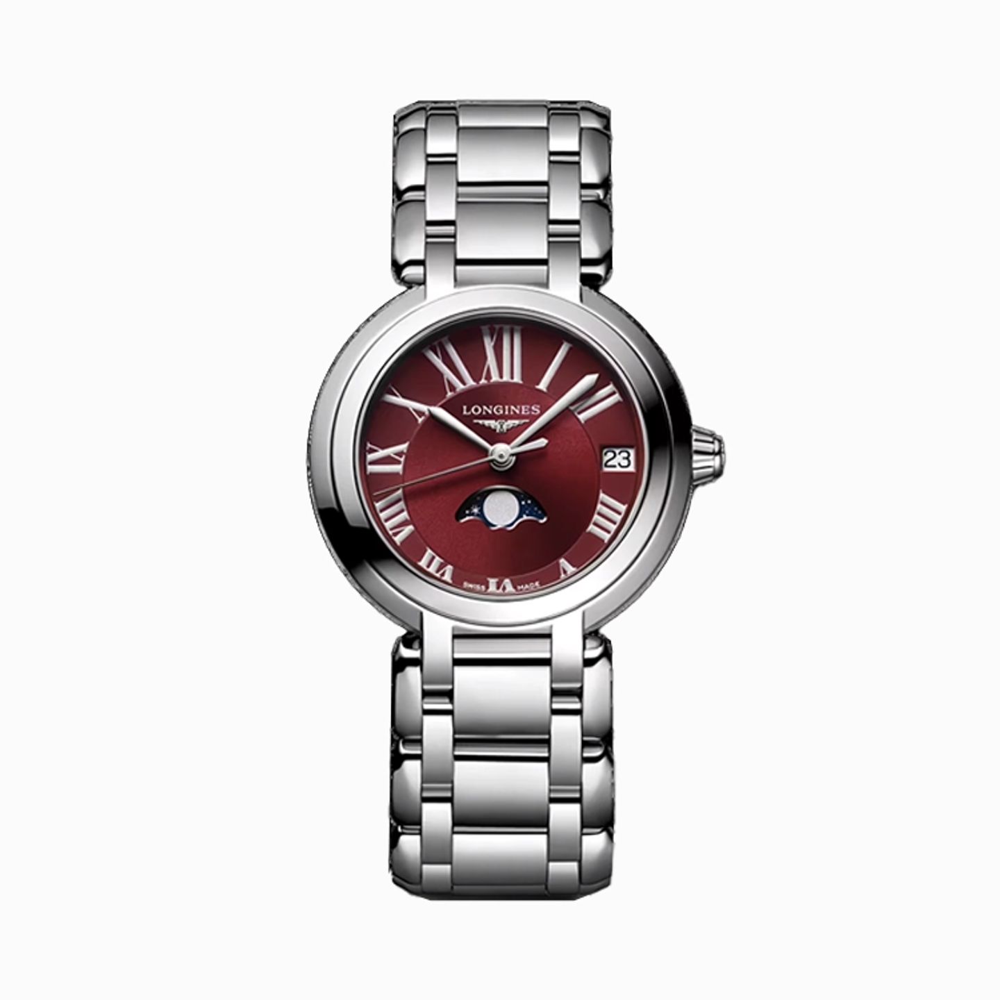Longines PrimaLuna L8.115.4.92.6 (2025) - Red dial 31 mm Steel case (1/1)