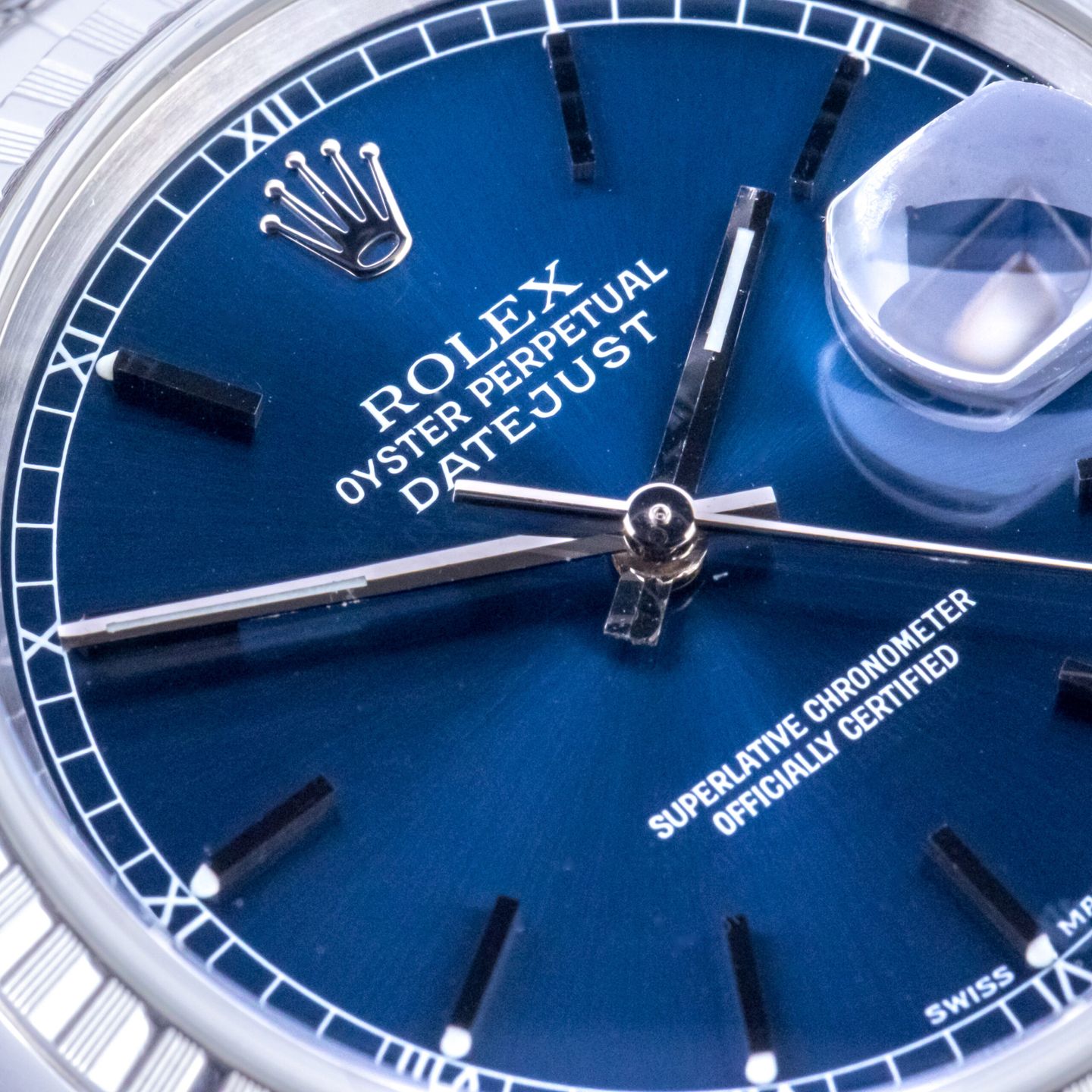 Rolex Datejust 36 16220 (2000) - Blauw wijzerplaat 36mm Staal (2/7)