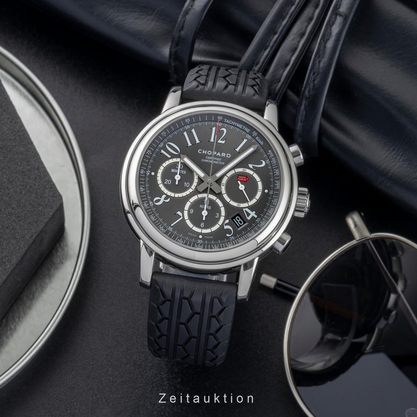 Chopard Mille Miglia 8511 (2009) - Grey dial 42 mm Steel case (3/8)