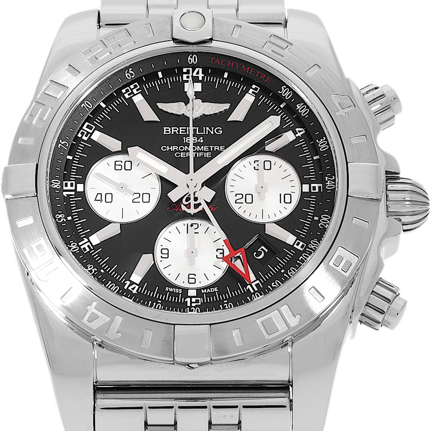 Breitling Chronomat 44 GMT AB0420 (2016) - Black dial 44 mm Steel case (2/5)
