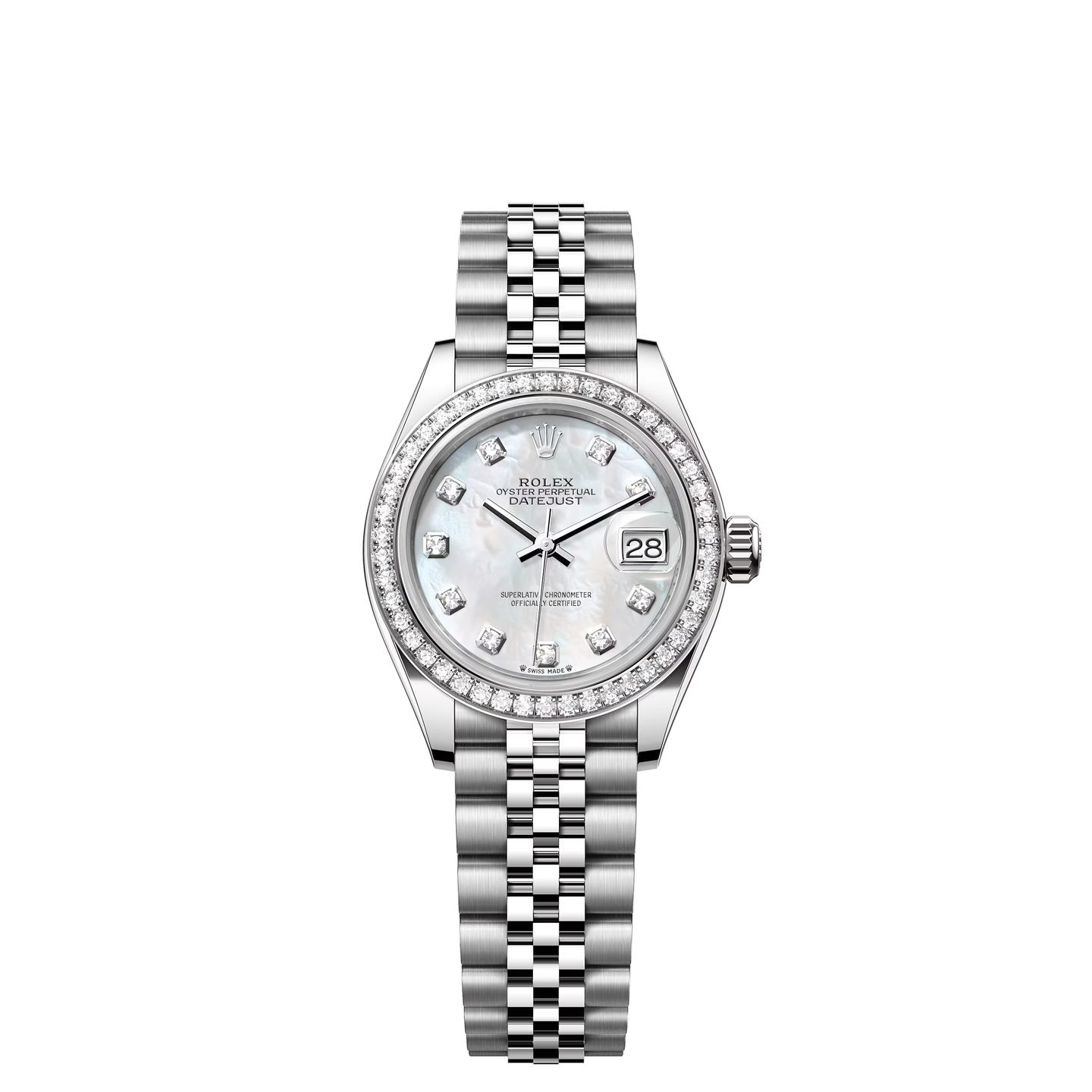 Rolex Lady-Datejust 279384RBR (2024) - Pearl dial 28 mm Steel case (1/8)