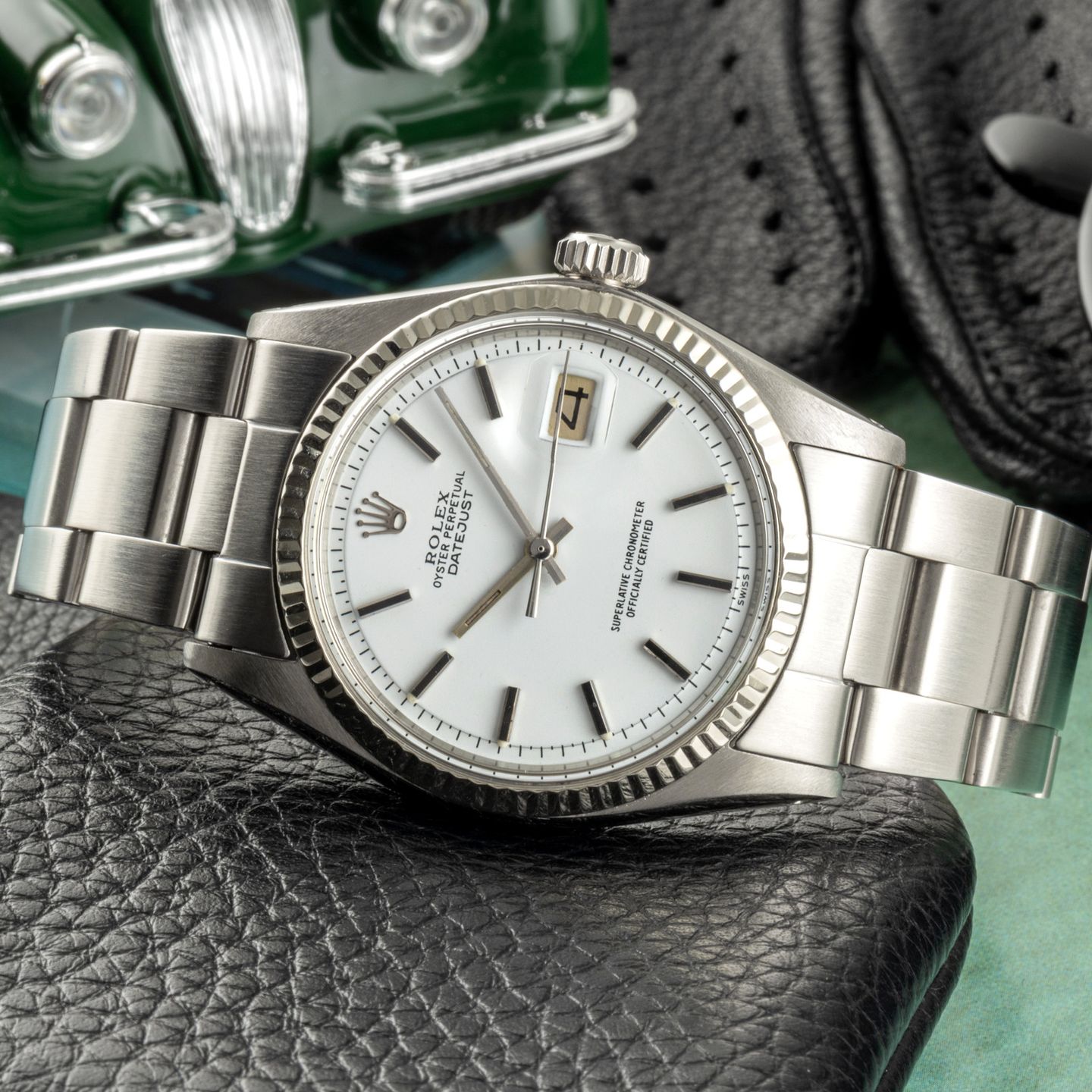Rolex Datejust 1601 (1972) - White dial 36 mm White Gold case (2/8)