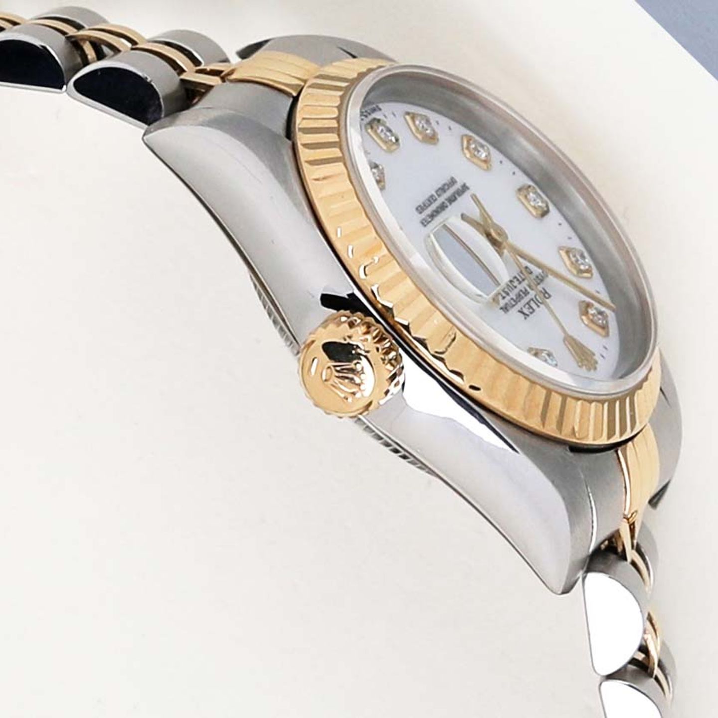 Rolex Lady-Datejust 69173 (1998) - Wit wijzerplaat 26mm Goud/Staal (8/8)