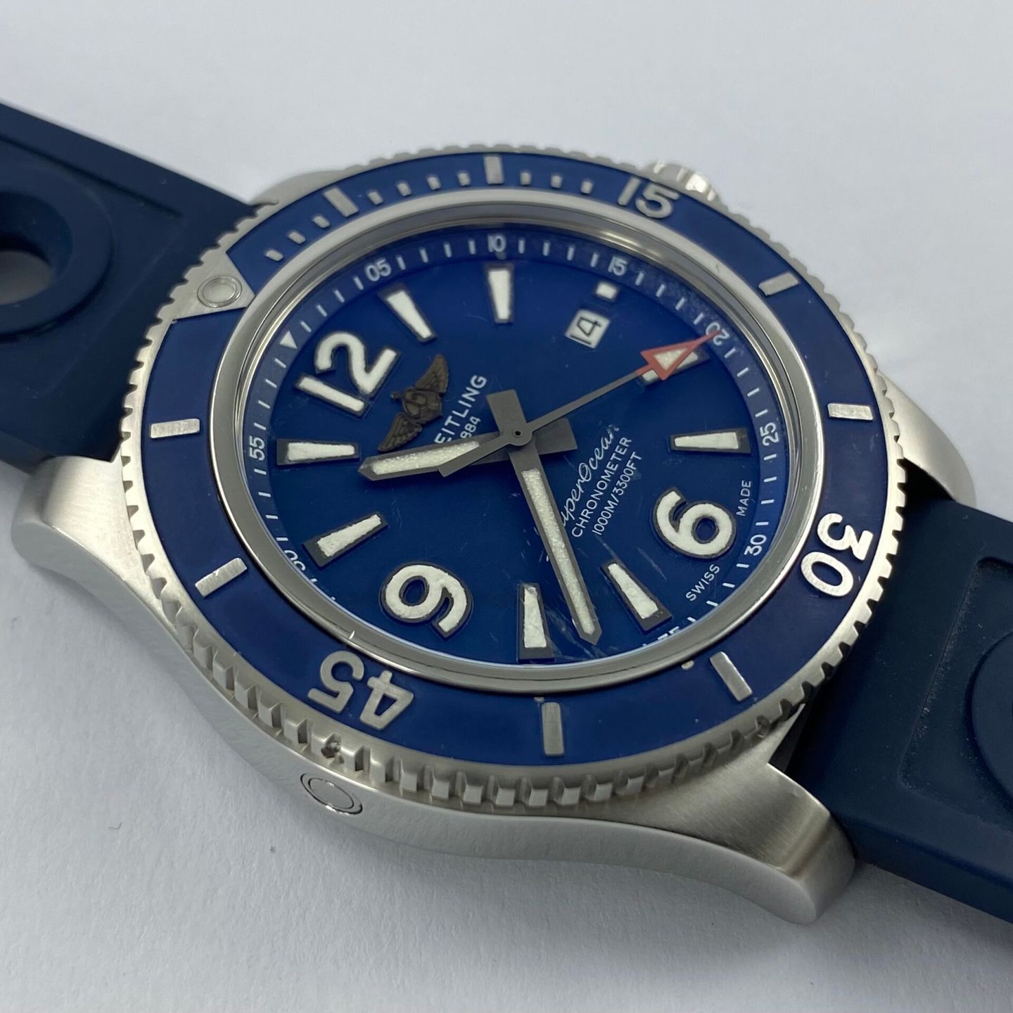 Breitling Superocean 44 A17367 (Onbekend (willekeurig serienummer)) - Blauw wijzerplaat 44mm Staal (3/6)