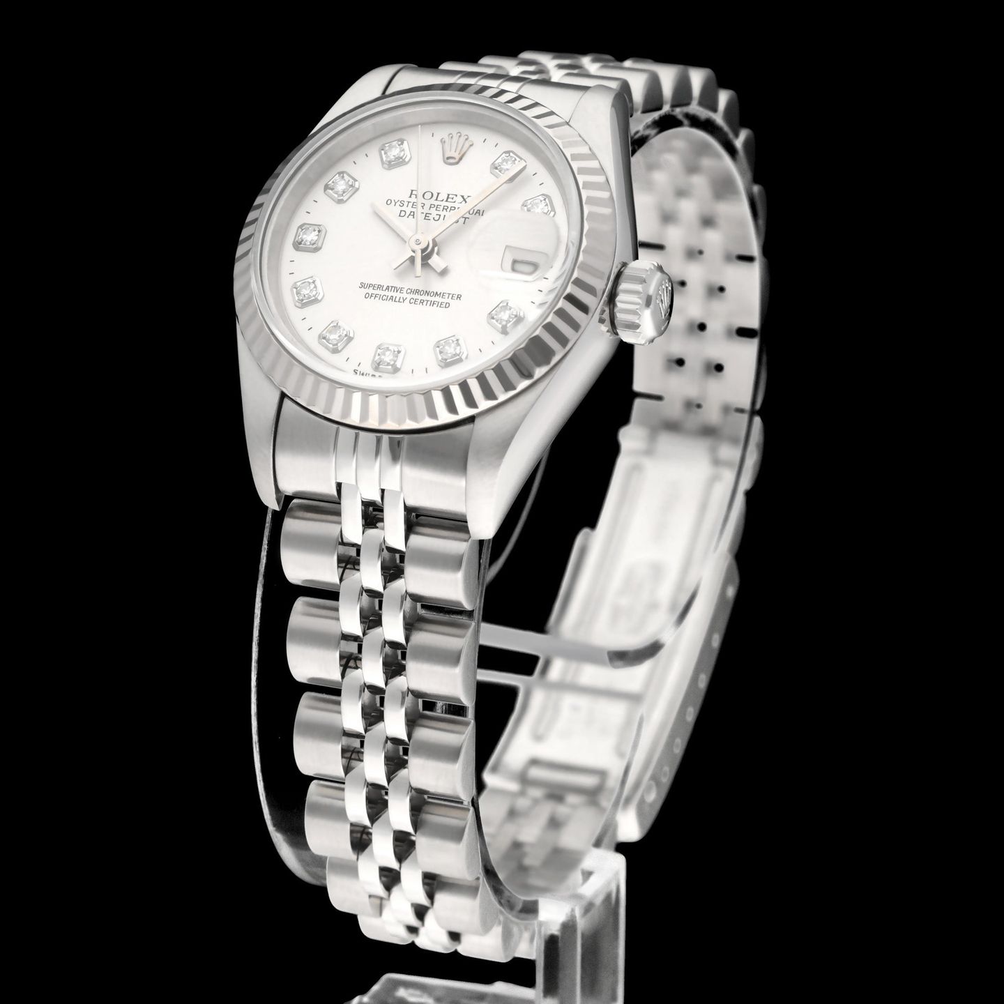 Rolex Lady-Datejust 69174 (1997) - Silver dial 26 mm Steel case (5/8)