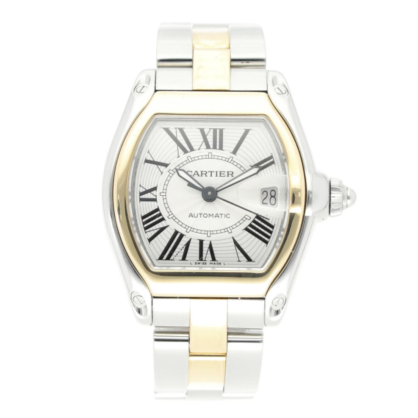 Cartier Roadster 2510 (2008) - Zilver wijzerplaat 37mm Staal (1/7)