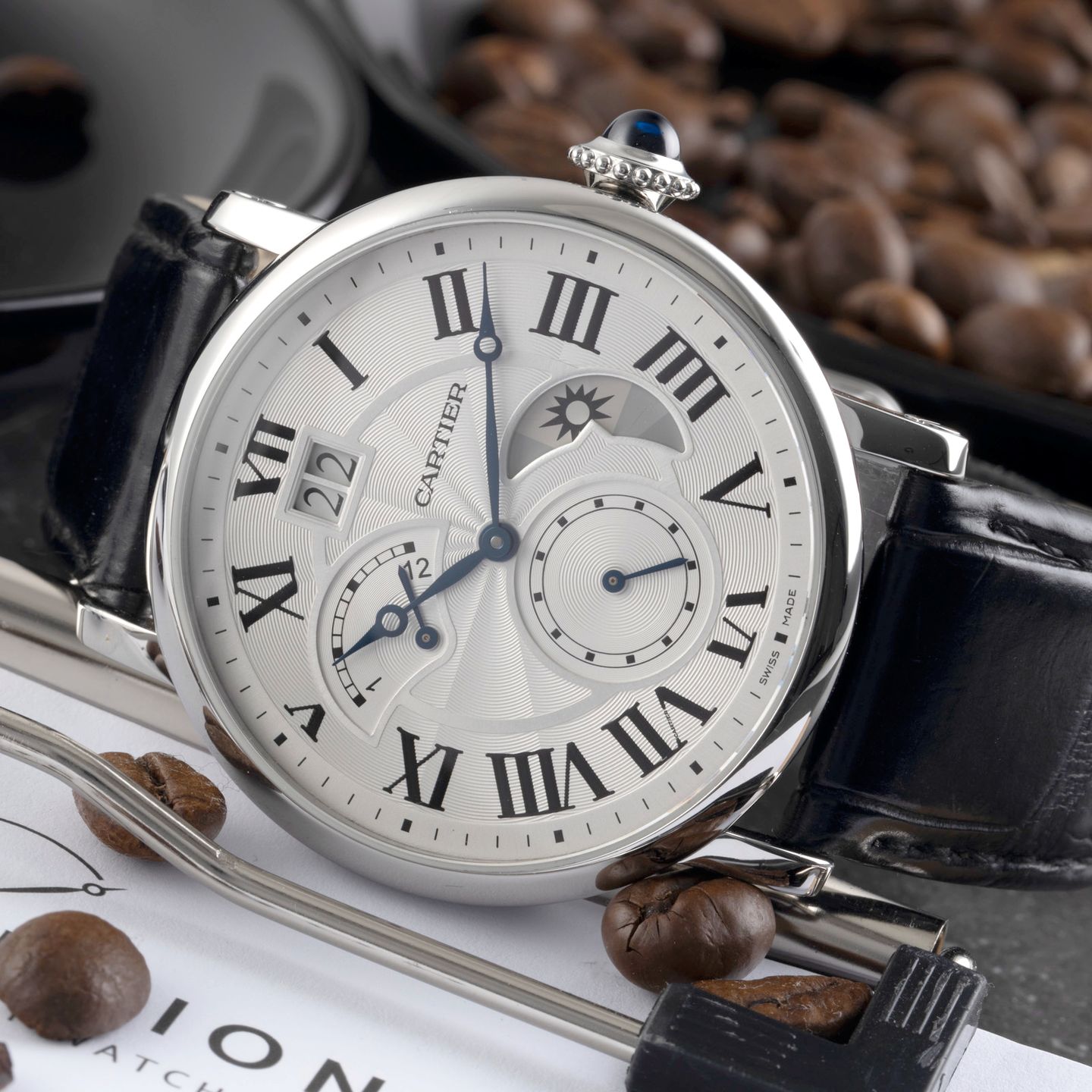 Cartier Rotonde de Cartier W1556368 (Onbekend (willekeurig serienummer)) - Zilver wijzerplaat 42mm Staal (2/8)