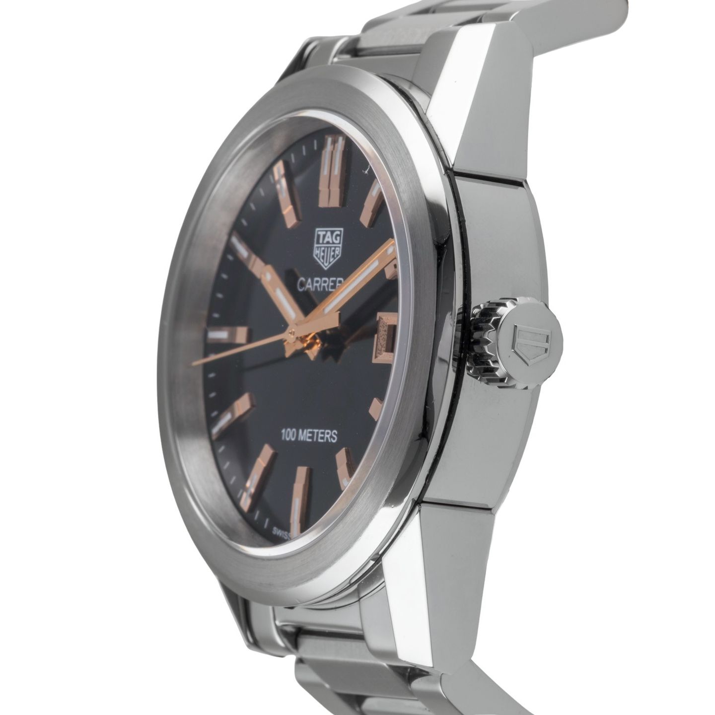TAG Heuer Carrera WBG1311 (Unknown (random serial)) - Black dial Steel case (6/8)