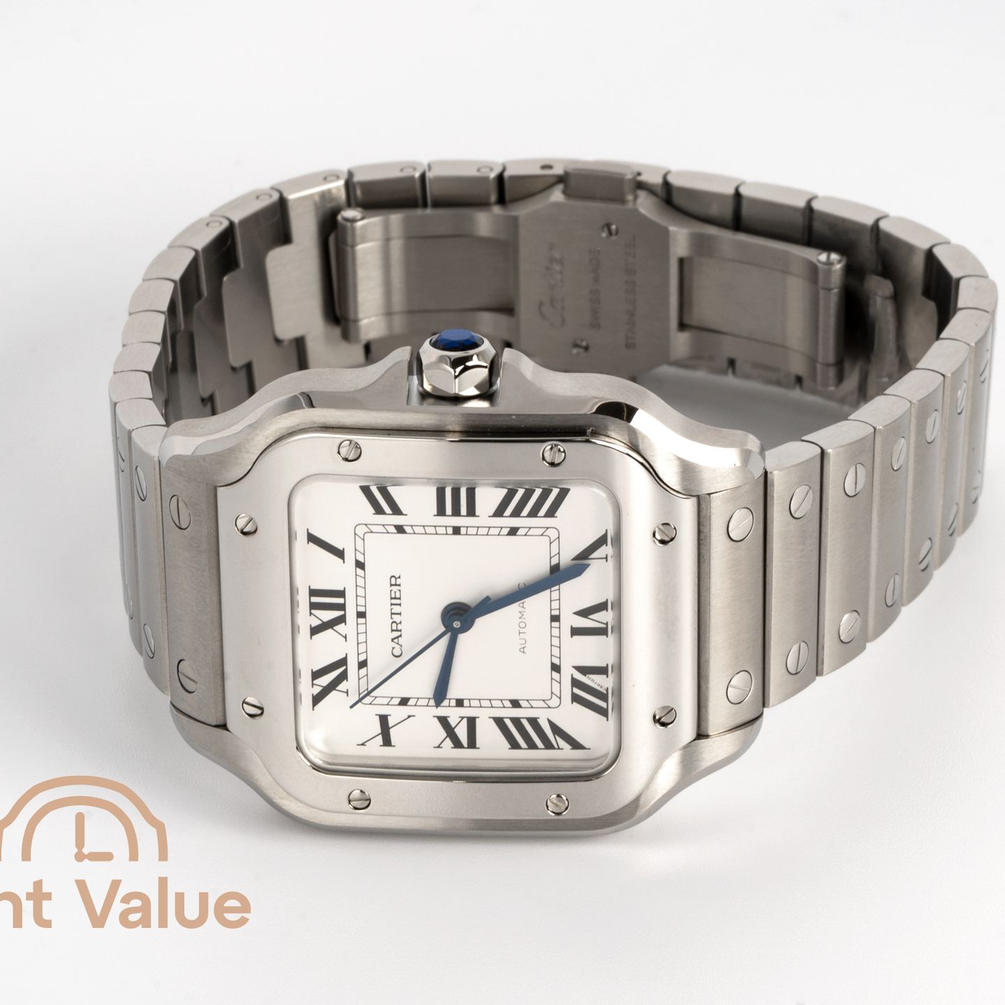 Cartier Santos WSSA0029 (2025) - Zilver wijzerplaat 35mm Staal (2/3)