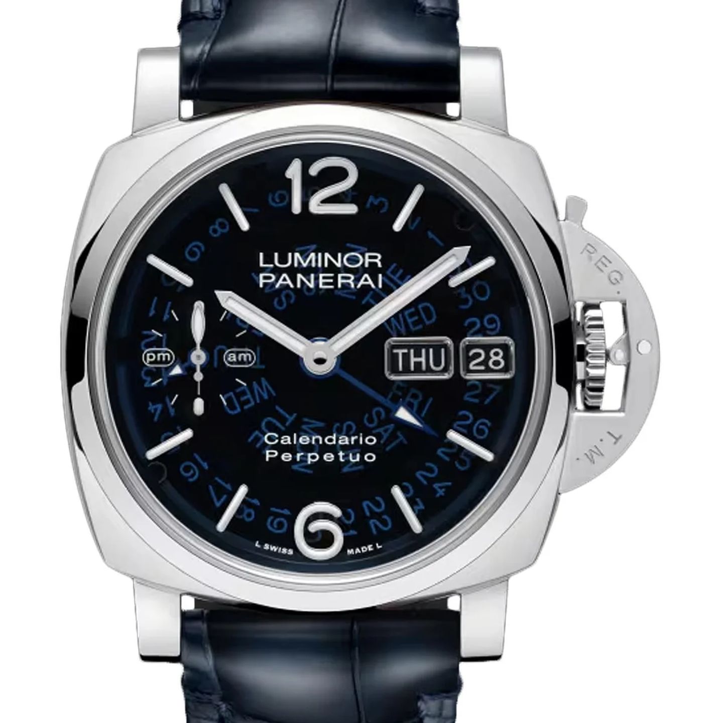 Panerai Luminor 1950 PAM01575 (2026) - Blue dial 44 mm Platinum case (1/1)