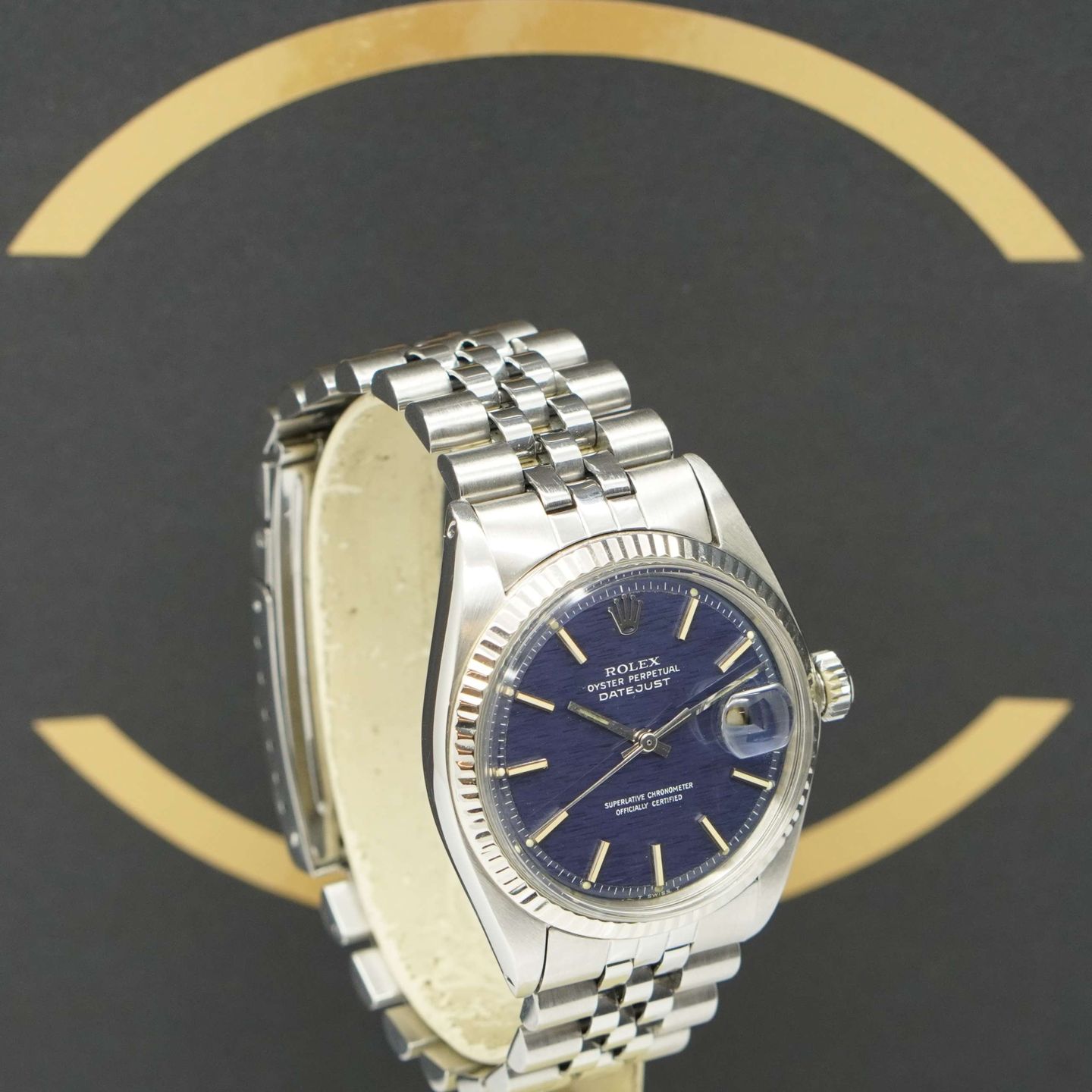 Rolex Datejust 1601 (1971) - Blauw wijzerplaat 36mm Staal (3/6)