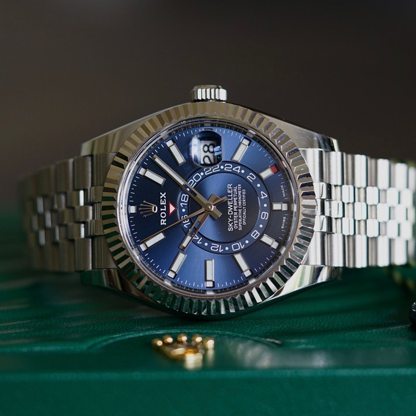 Rolex Sky-Dweller 326934 (Onbekend (willekeurig serienummer)) - Blauw wijzerplaat 42mm Staal (1/5)