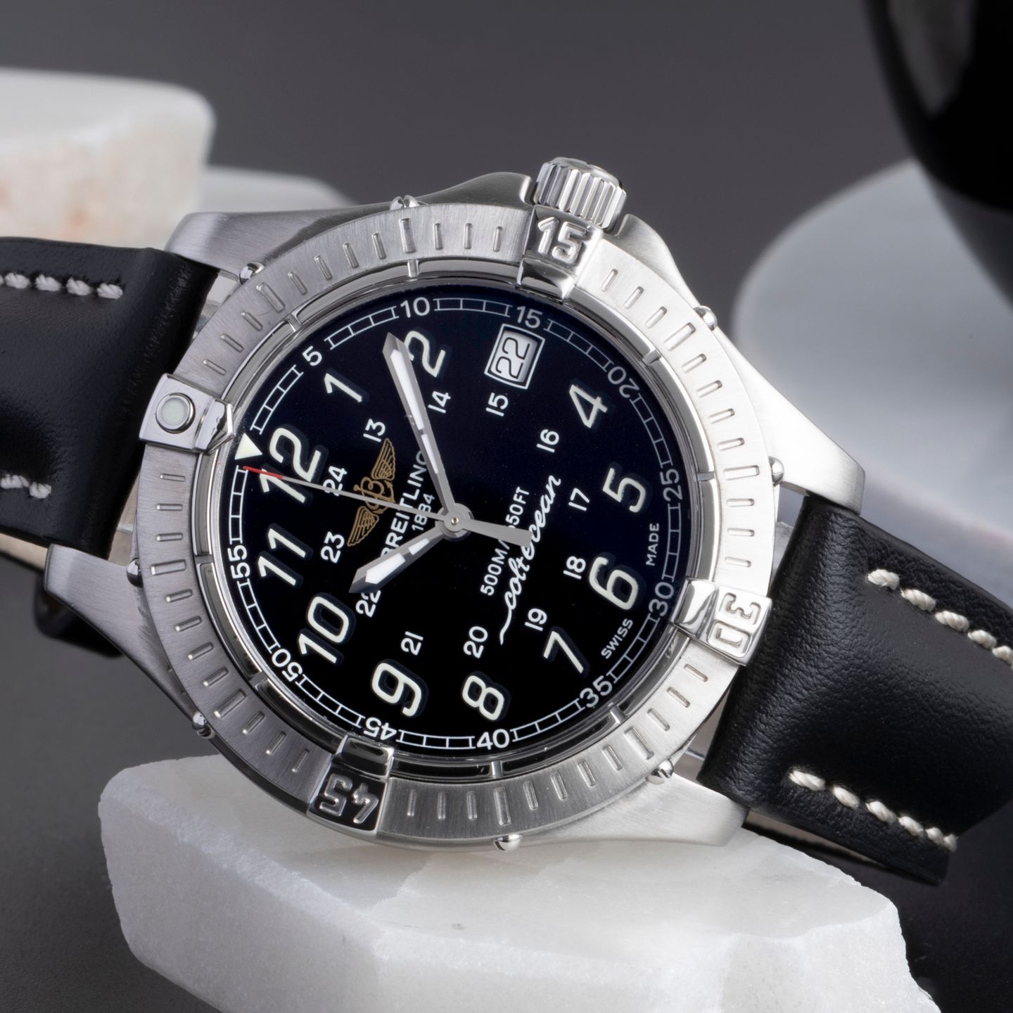 Breitling Colt A64350 (2001) - 38mm Staal (2/8)