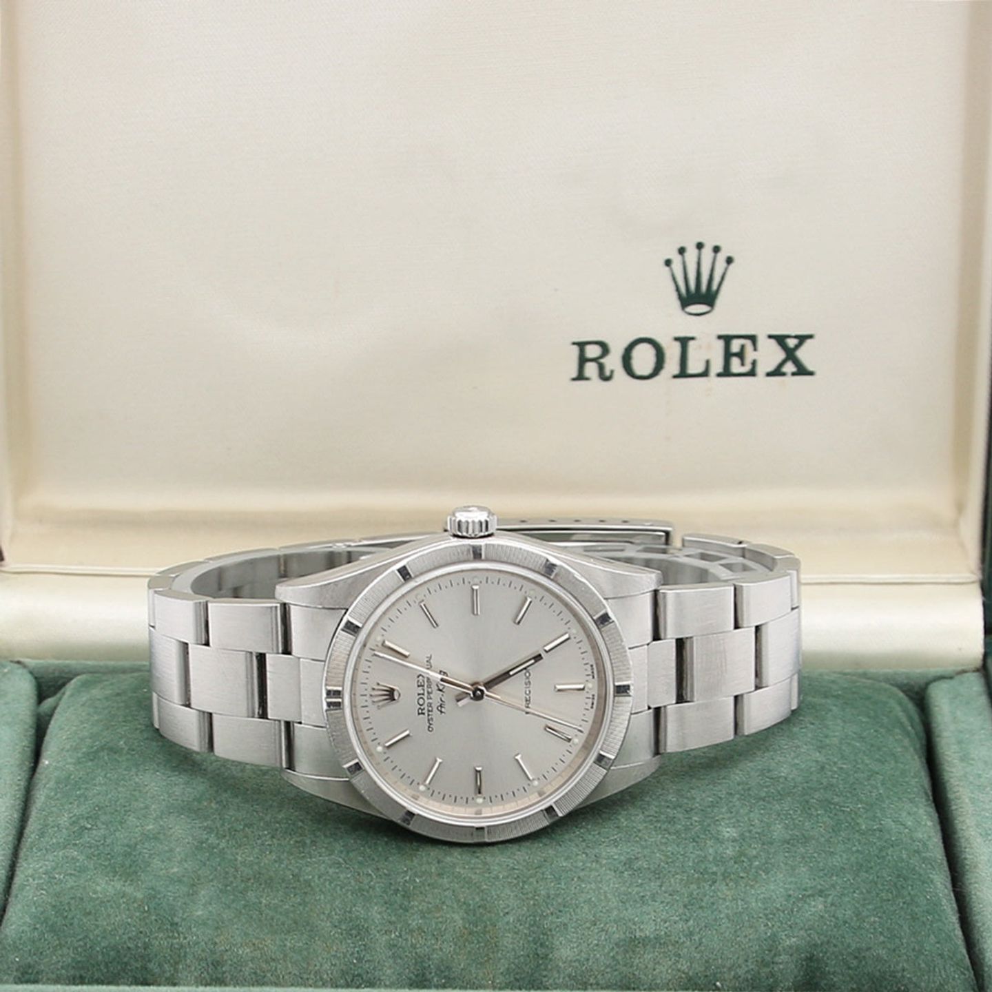 Rolex Air-King 14010 (Onbekend (willekeurig serienummer)) - Zilver wijzerplaat 34mm Staal (5/8)