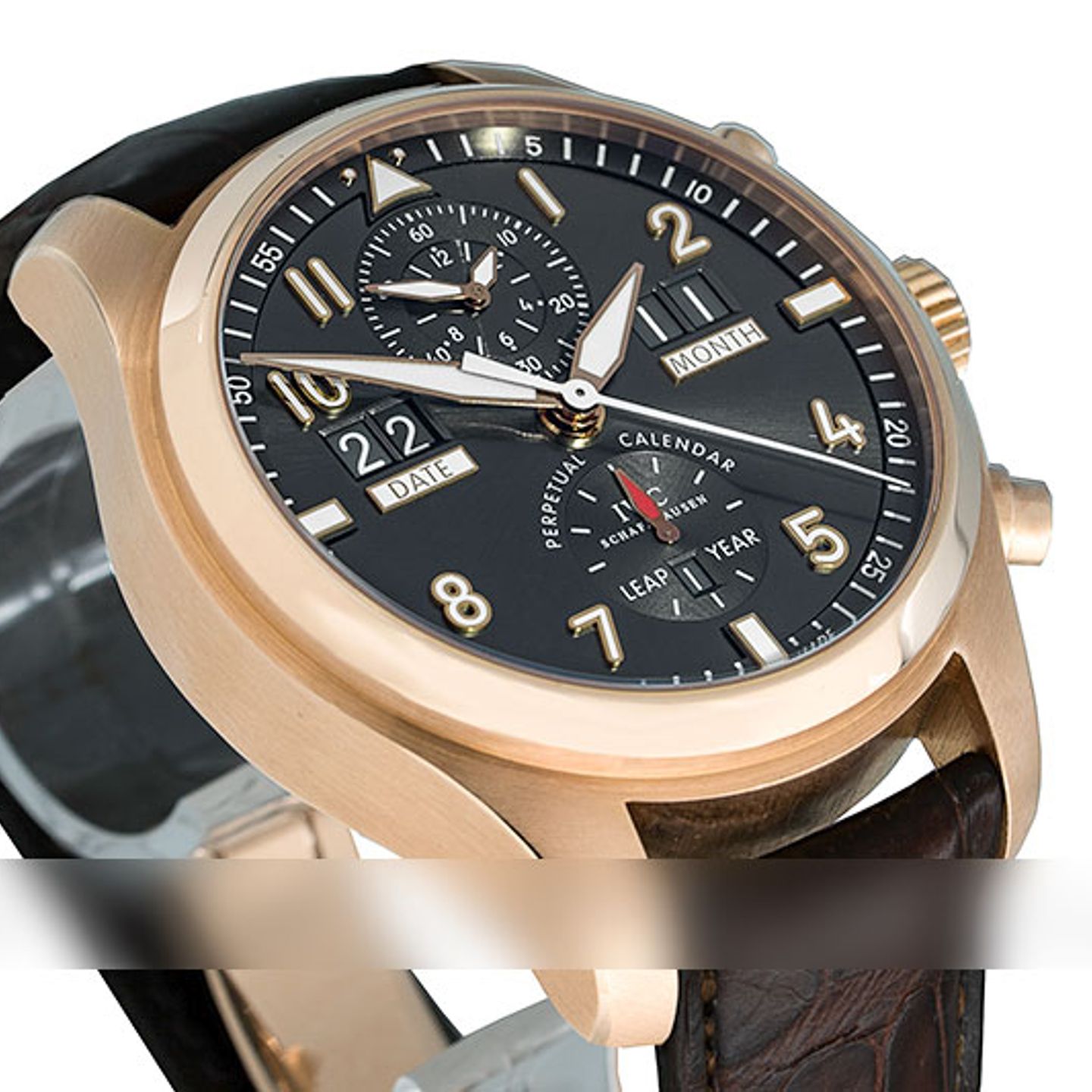 IWC Pilot Spitfire Perpetual Calendar Digital Date-Month IW379103 (2017) - Grey dial 46 mm Red Gold case (3/5)