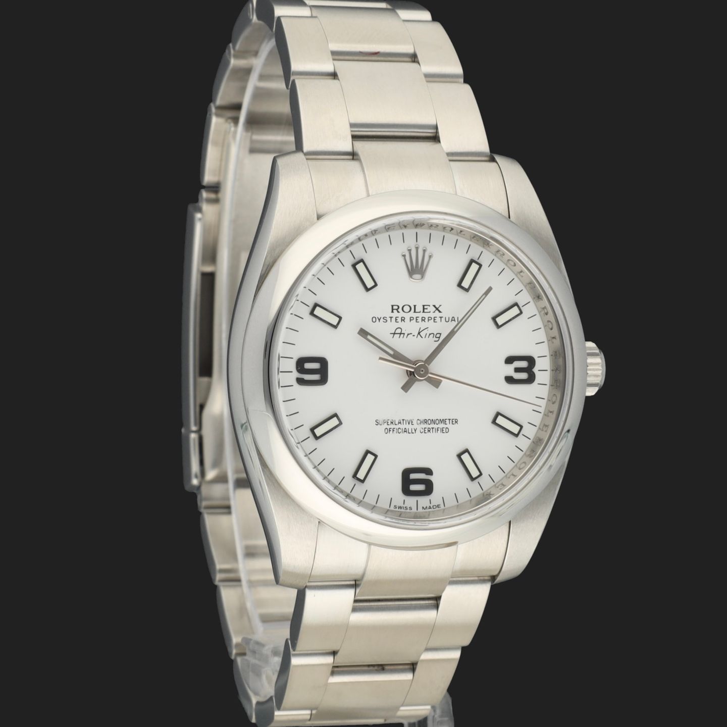 Rolex Oyster Perpetual 34 114200 (2012) - White dial 34 mm Steel case (4/8)