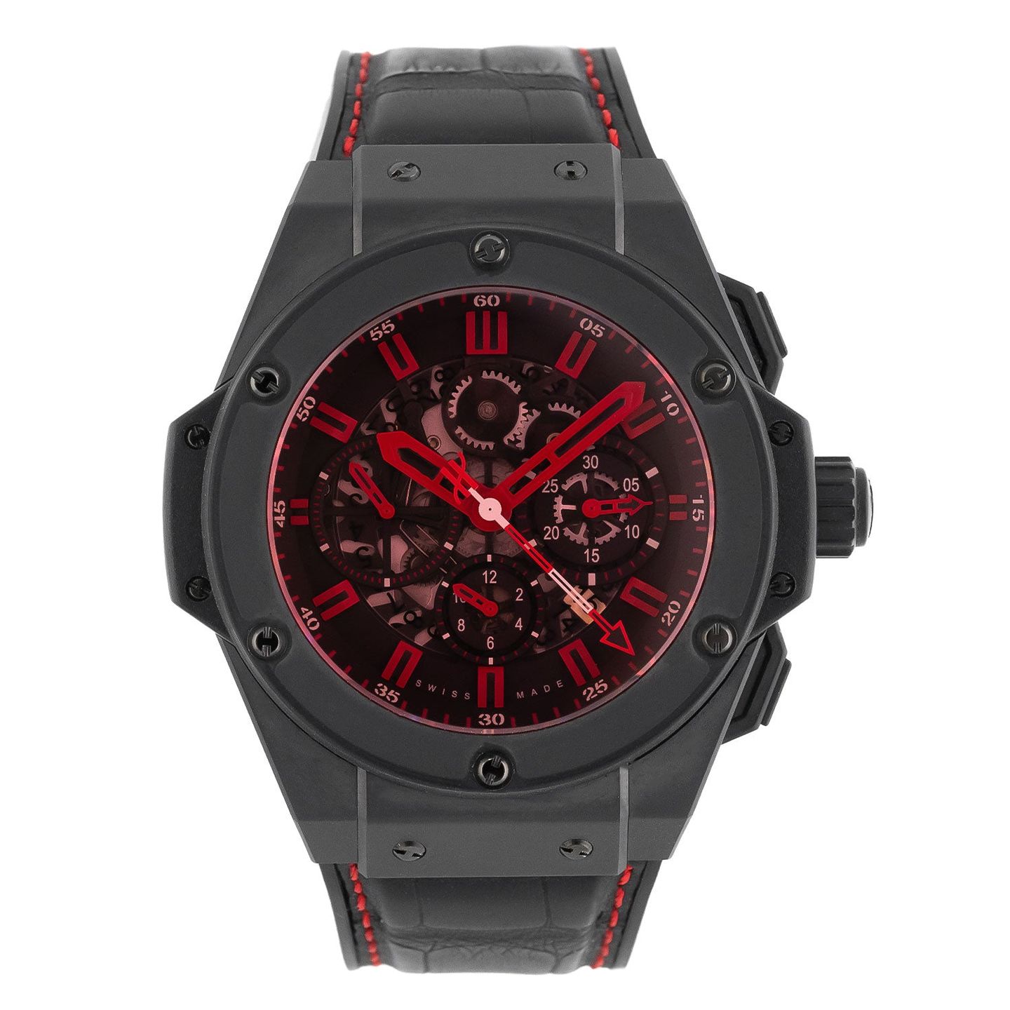 Hublot King Power 710.CI.1190.NR.CG011 (Onbekend (willekeurig serienummer)) - Rood wijzerplaat 48mm Titanium (1/5)