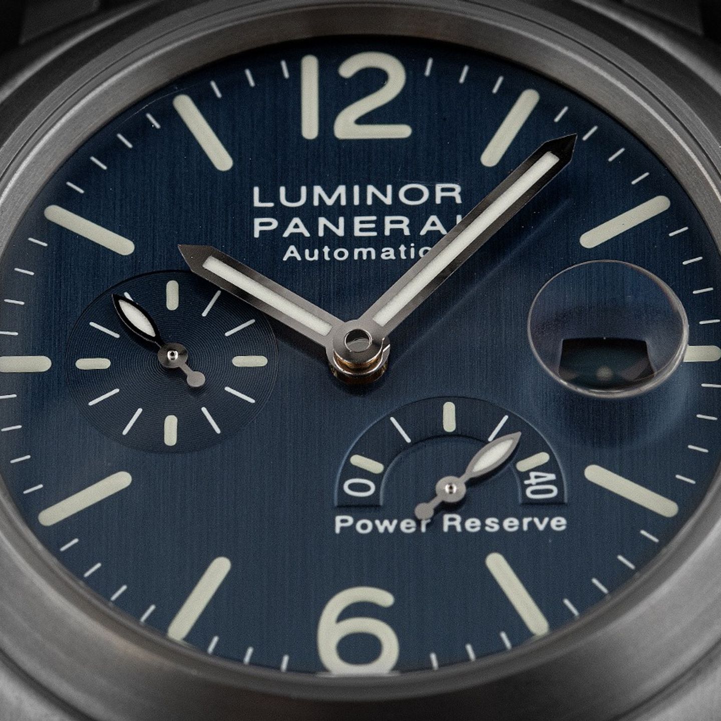Panerai Luminor Power Reserve PAM00093 (2002) - Blauw wijzerplaat 44mm Titanium (3/8)