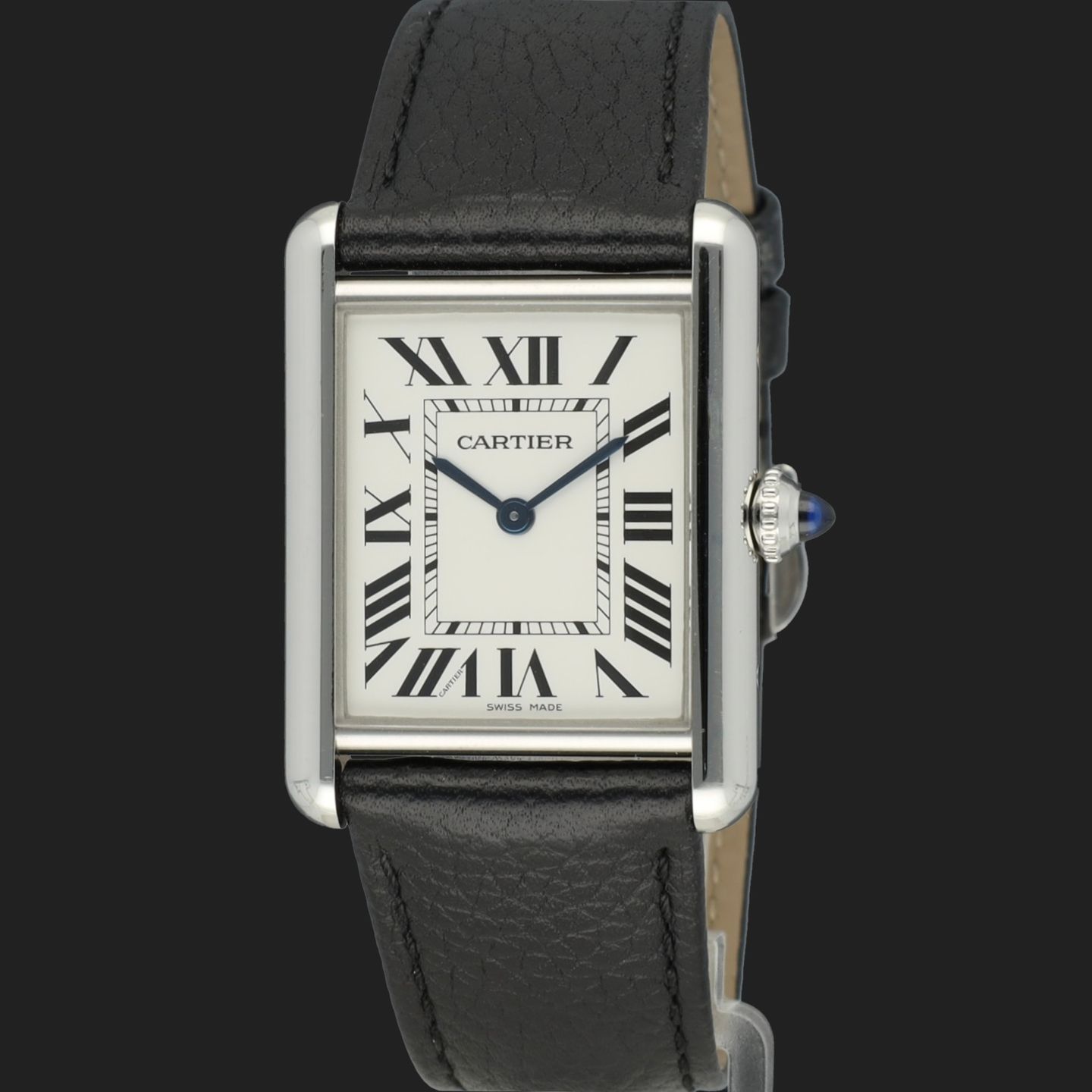 Cartier Tank WSTA0041 (2021) - White dial 34 mm Steel case (1/8)