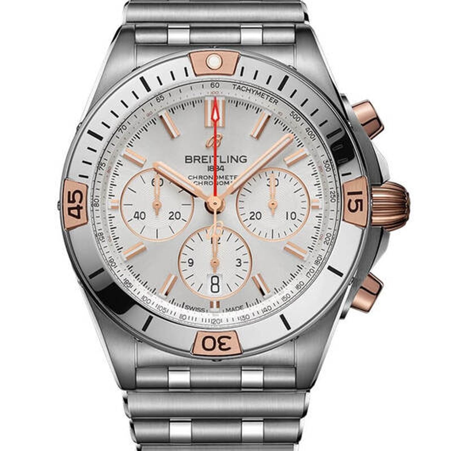 Breitling Chronomat 42 IB0134101G1A1 (2026) - Zilver wijzerplaat 42mm Staal (1/1)