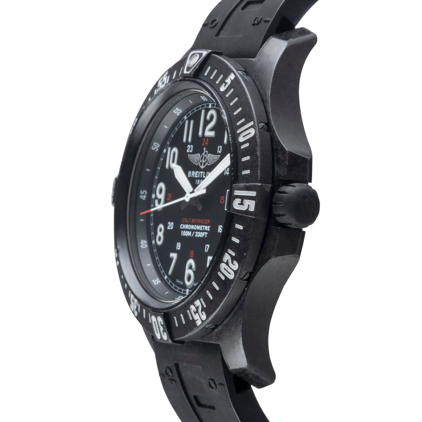Breitling Colt X74320 (Unknown (random serial)) - Black dial 45 mm Plastic case (6/8)