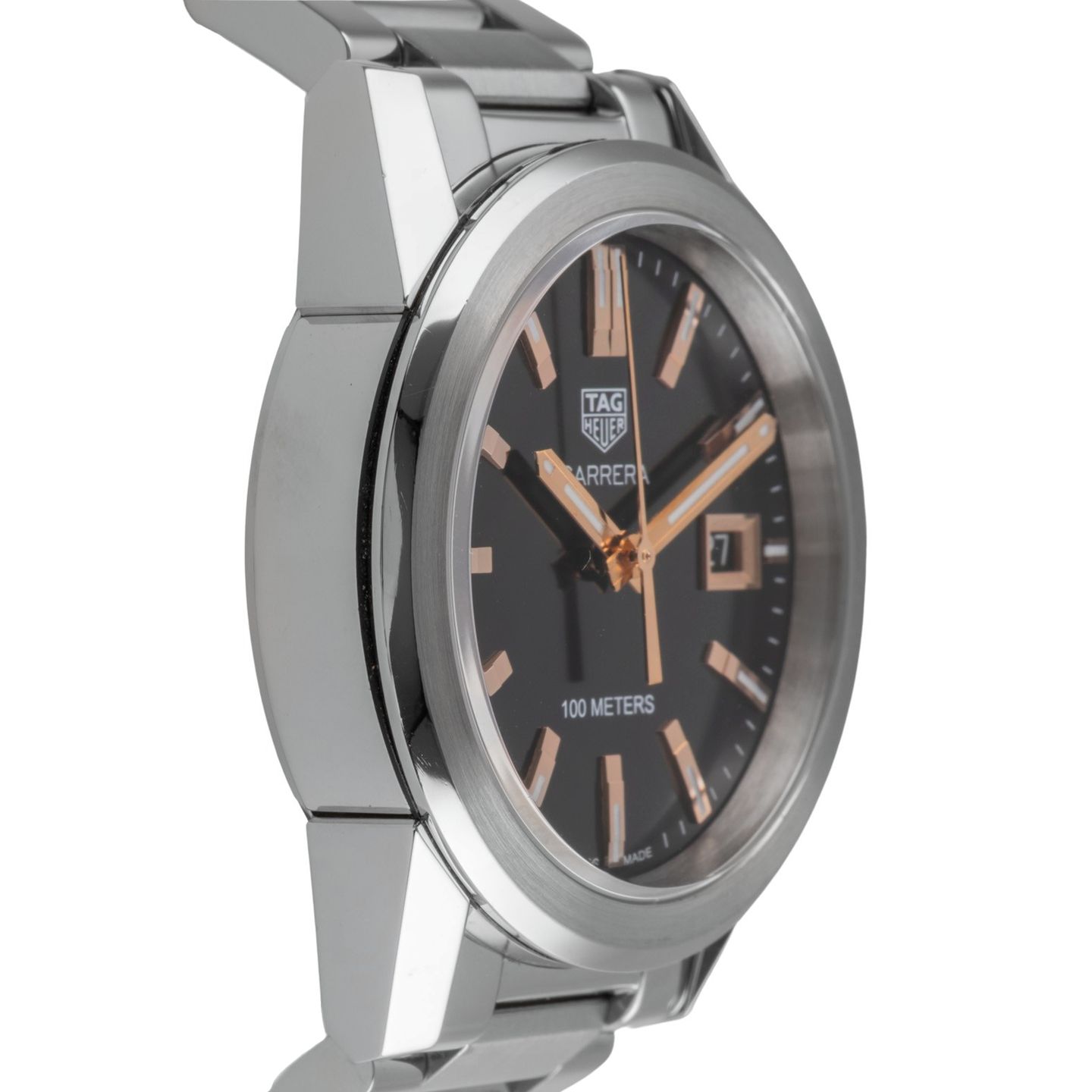 TAG Heuer Carrera WBG1311 (Unknown (random serial)) - Black dial Steel case (7/8)