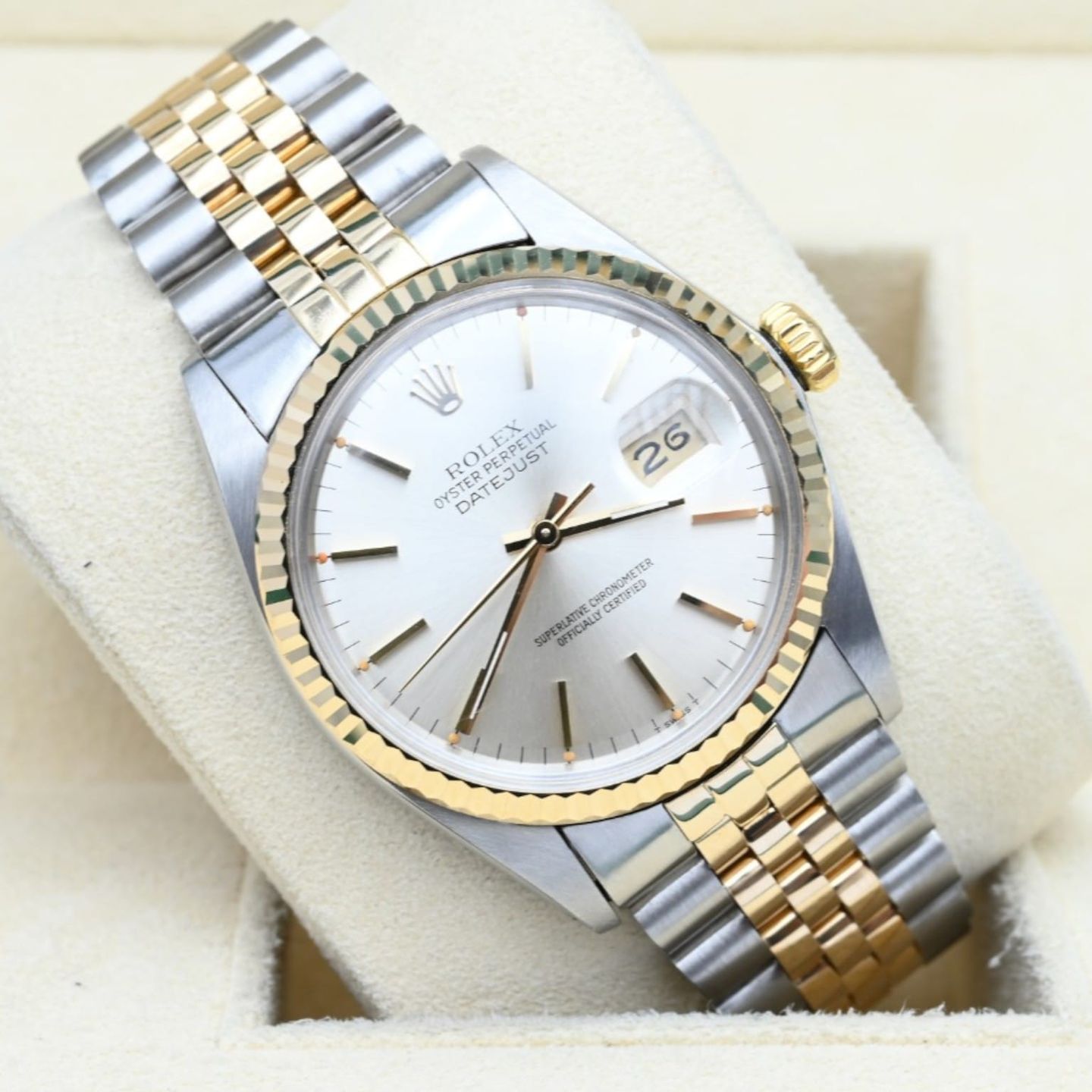 Rolex Datejust 36 16013 (1985) - Silver dial 36 mm Gold/Steel case (1/6)