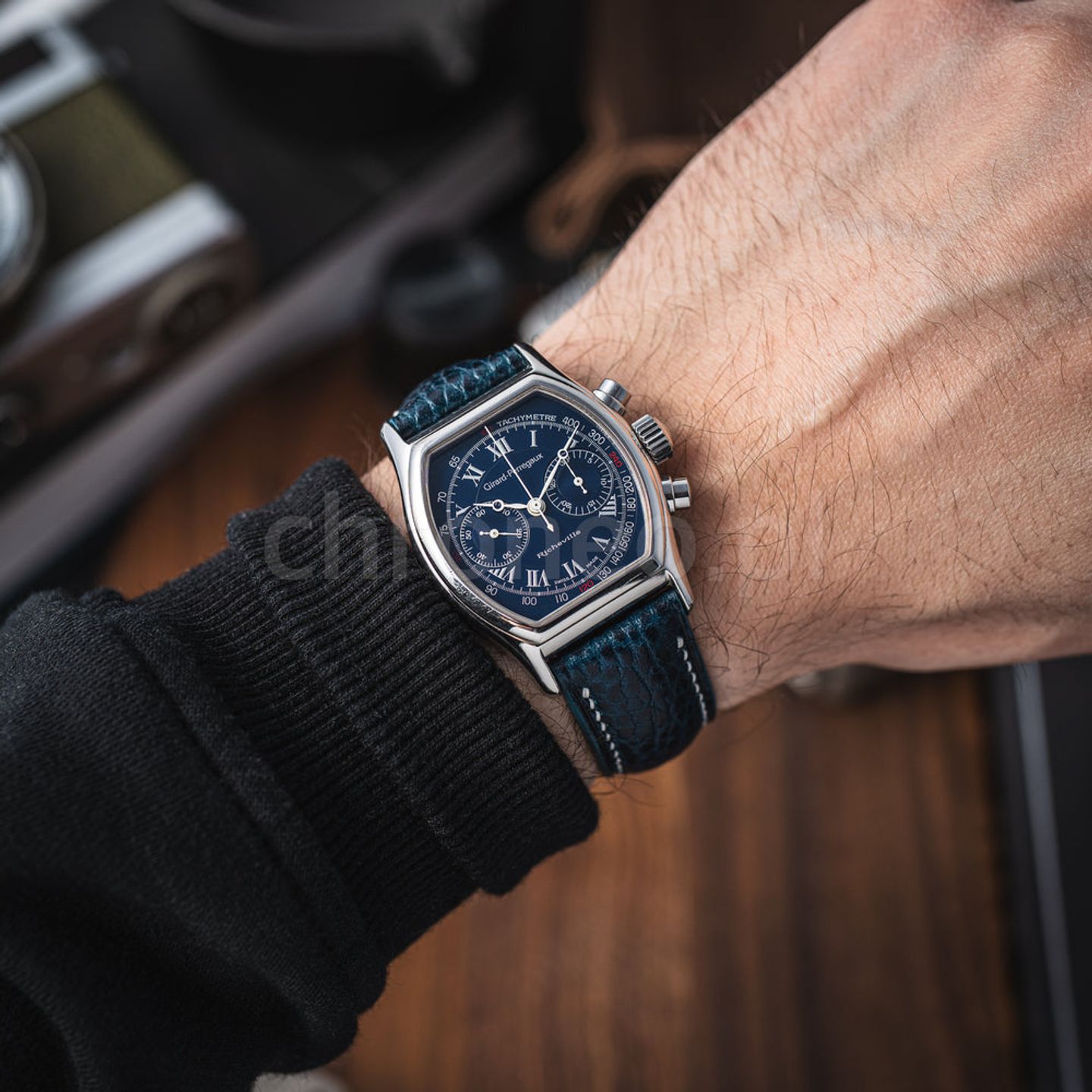 Girard-Perregaux Richeville 2710 (Onbekend (willekeurig serienummer)) - Blauw wijzerplaat 35mm Staal (3/7)