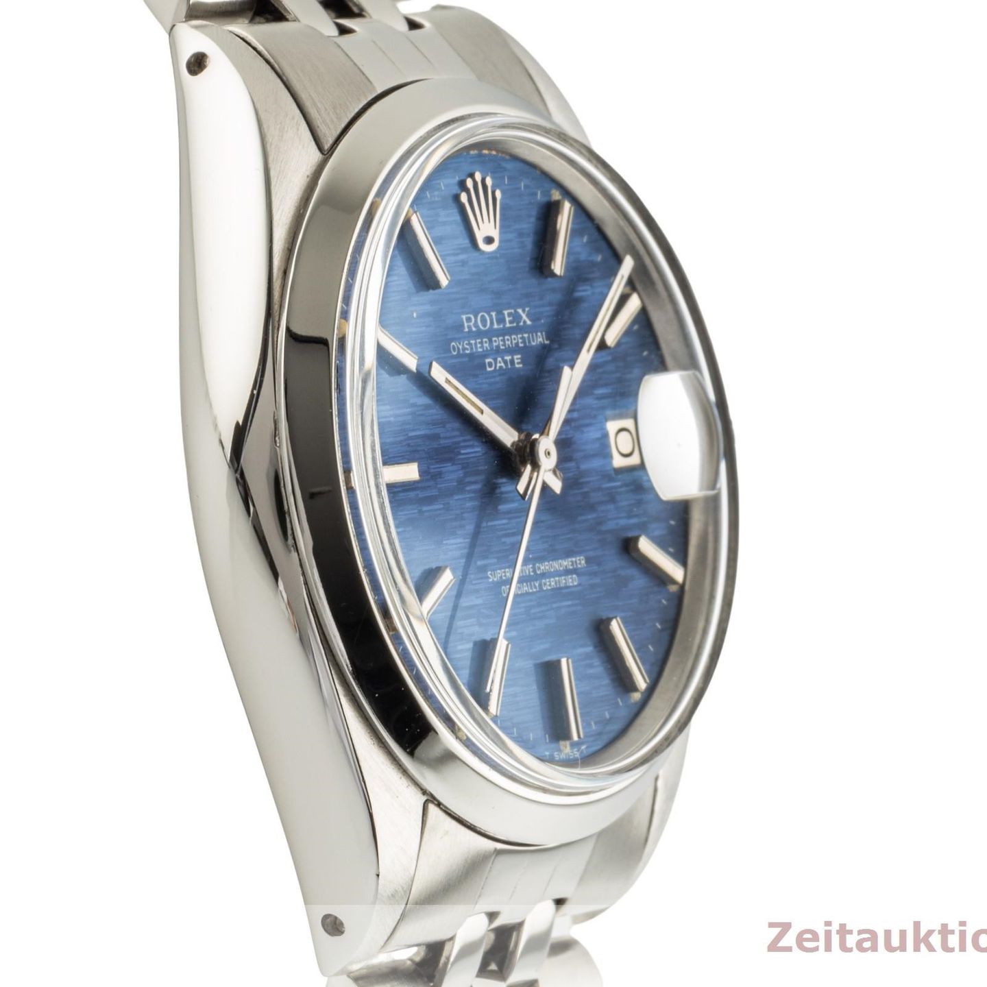 Rolex Oyster Perpetual Date 1500 (1969) - Blue dial 34 mm Steel case (7/8)