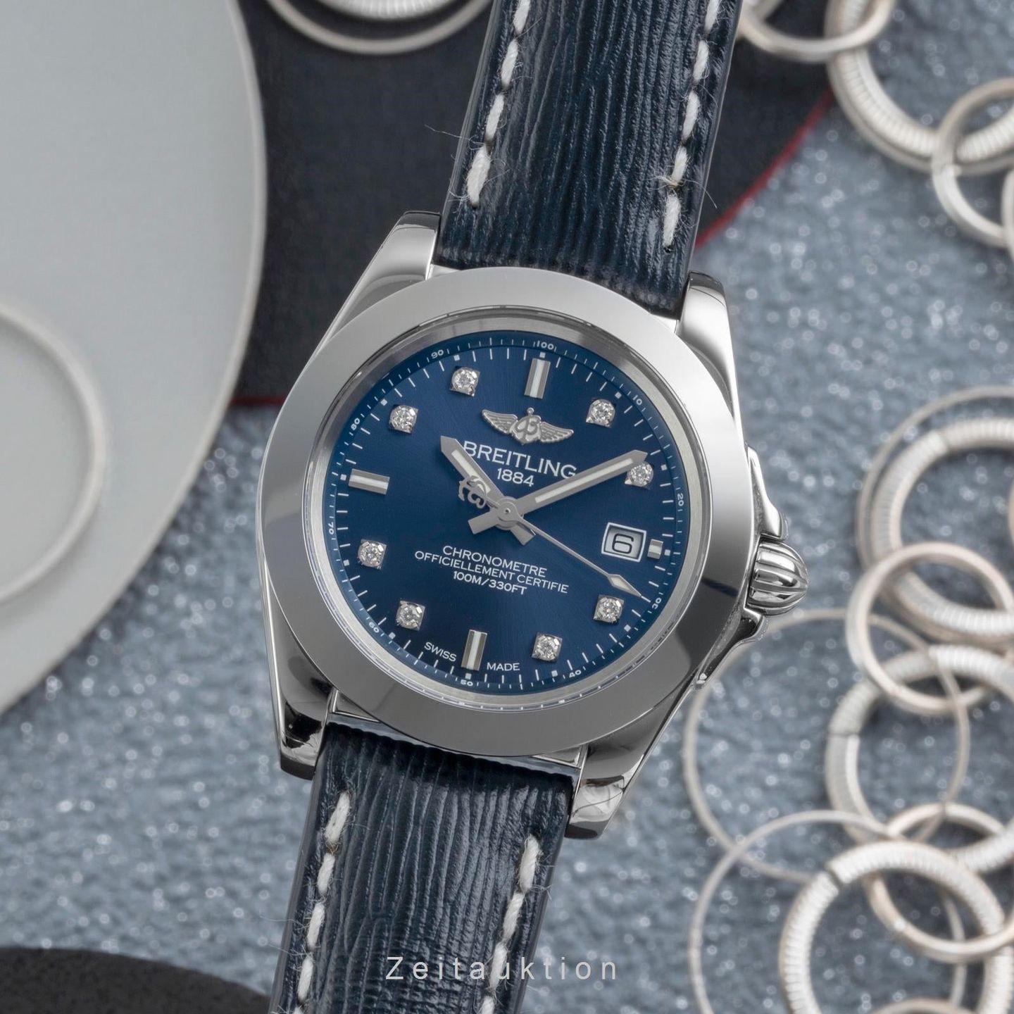 Breitling Galactic 32 W7133012/C966/164S (Unknown (random serial)) - Blue dial 32 mm Steel case (1/8)