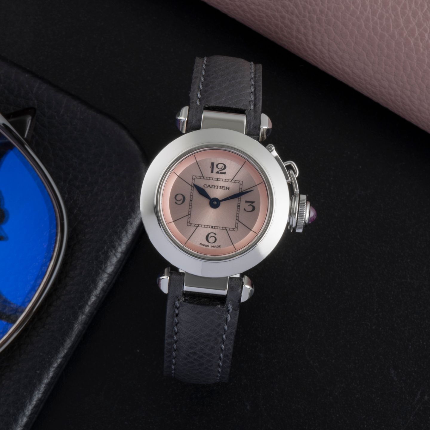 Cartier Pasha W3140026 (Unknown (random serial)) - Pink dial 27 mm Steel case (1/8)