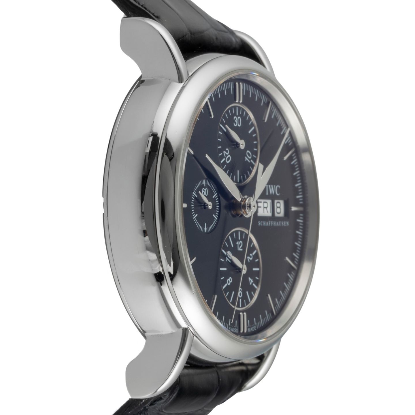 IWC Portofino Chronograph IW378303 (2010) - Black dial 41 mm Steel case (7/8)